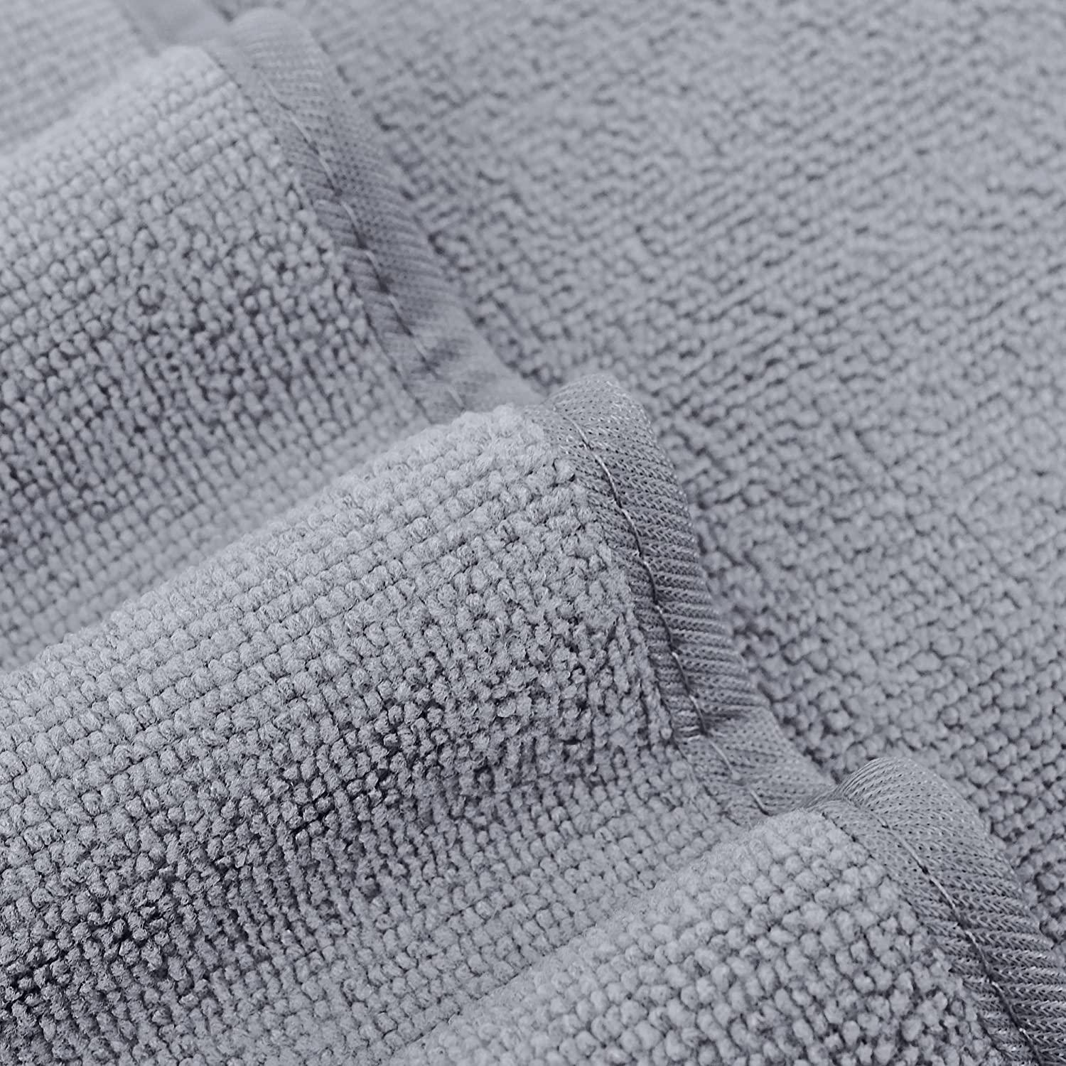 POLYTE Microfiber Oversize Quick Dry Lint Free Bath Towel, 60 x 30 in, Set  of 2 (White, Waffle Weave)