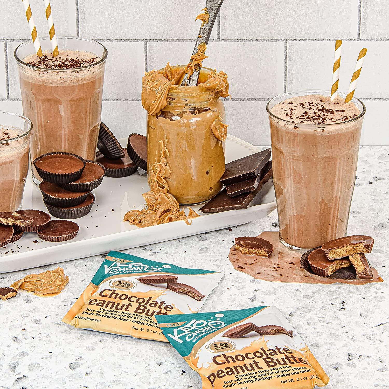 Keto Chow Chocolate Peanut Butter Keto Meal Replacement Shake Powder