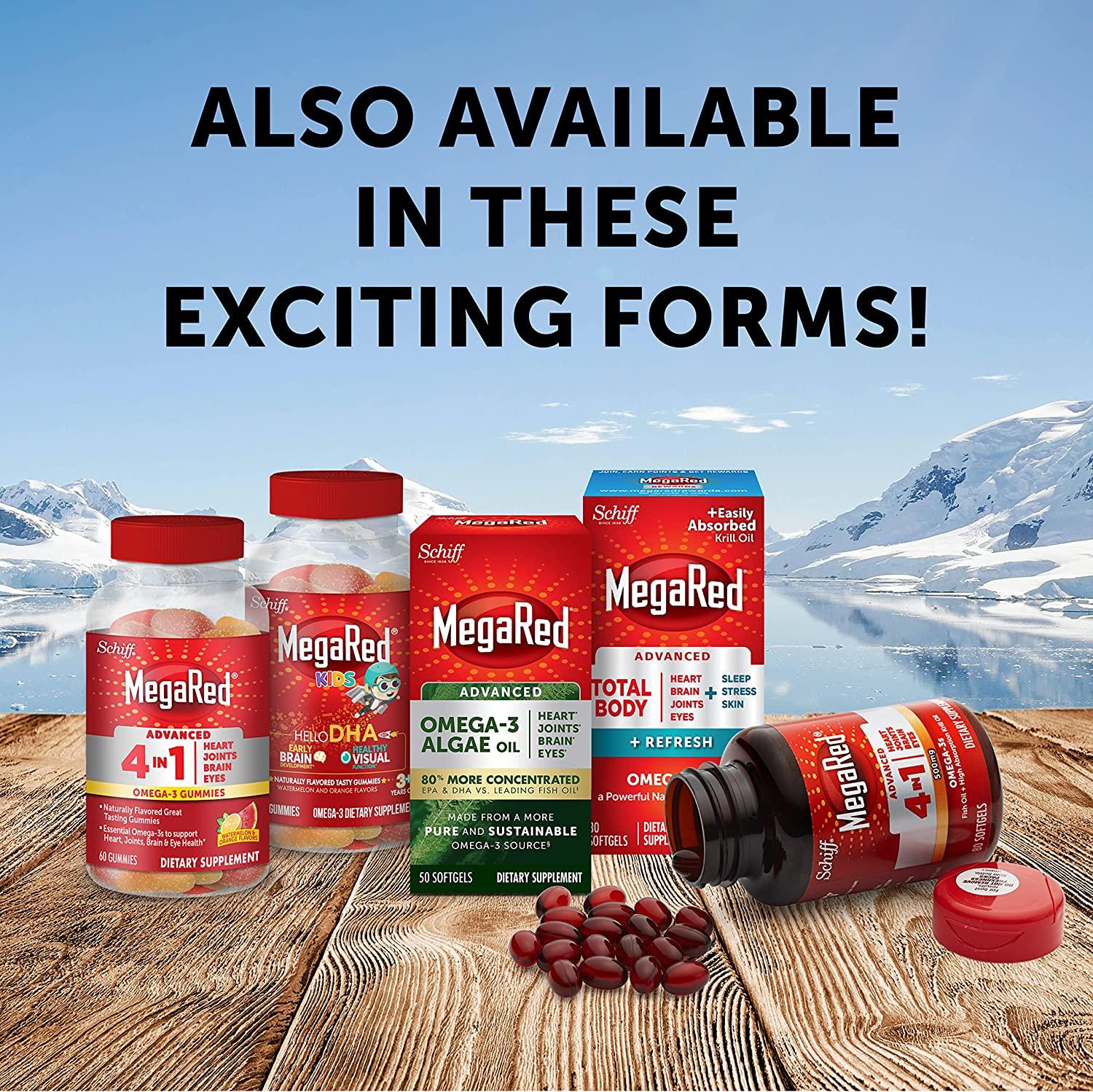 Schiff MegaRed Advanced 4-in-1 Omega-3s Extra Strength 900 mg - 40 ...