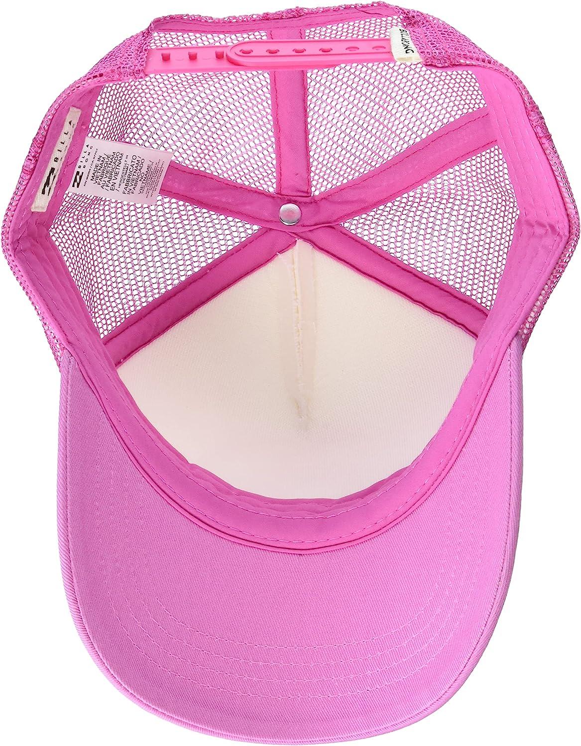 Pink, Love Back Hat, One Billabong Trucker Paradise Pitstop California Mesh Girls\' Adjustable
