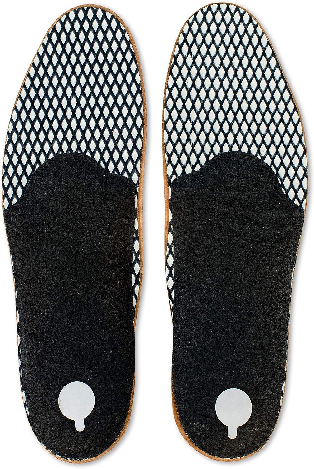 Tacco Deluxe Orthotic Shoe Insoles Inserts Premium Leather Footbed with
