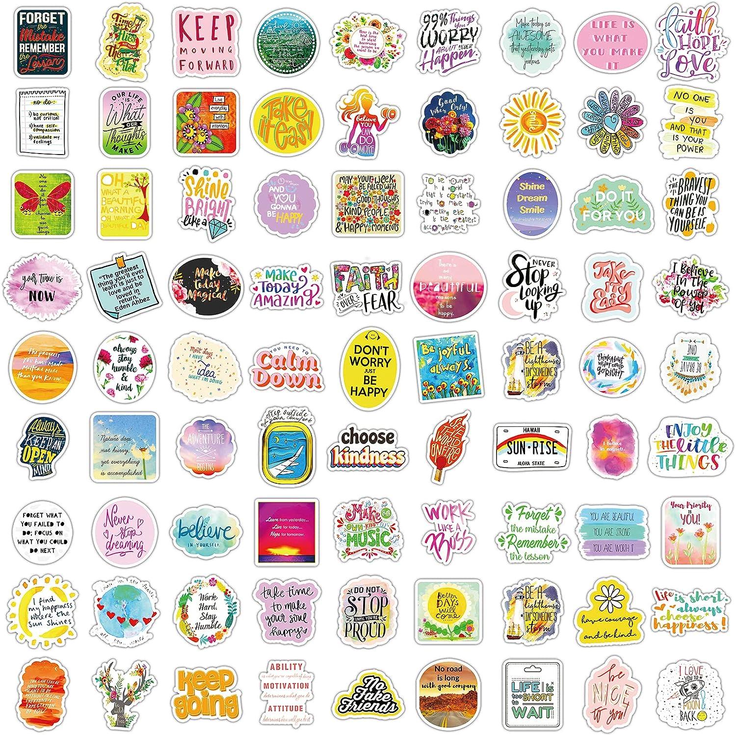 300PCS Motivational Sticker Inspirational Words Stickers for Teens Adults  Students Teacher Employees Vinyl Encouraging Positive Affirmation Stickers  for Water Bottles Laptop Decals Scrapbook Journal Inspirational Sticke