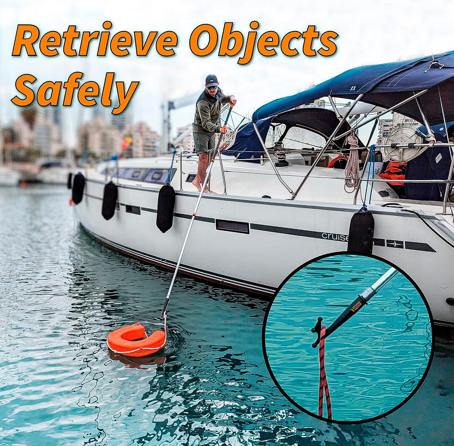 Telescoping Boat Hook for Docking 12 Feet Durable, Lightweight and