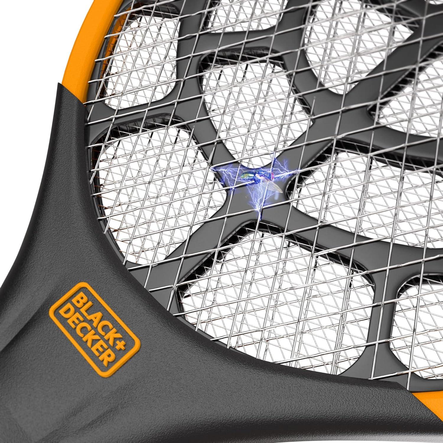Black+Decker Electric Fly Swatter, Handheld Bug Zapper Racket - Heavy