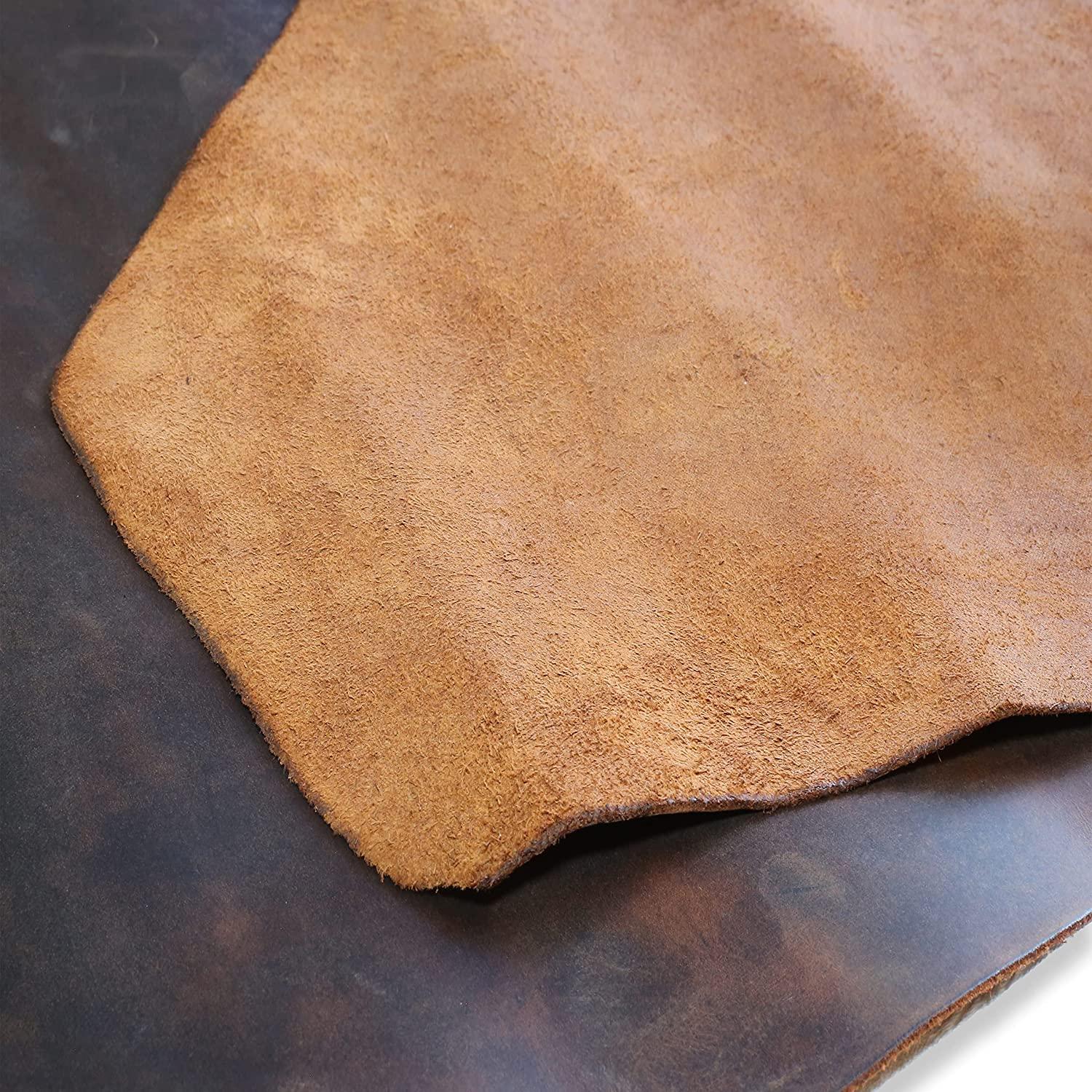 Natural Grain Cow Leathers: 12'' x 12'' Pre-Cut Leather Pieces (Chocolate  Brown, 1 Piece)