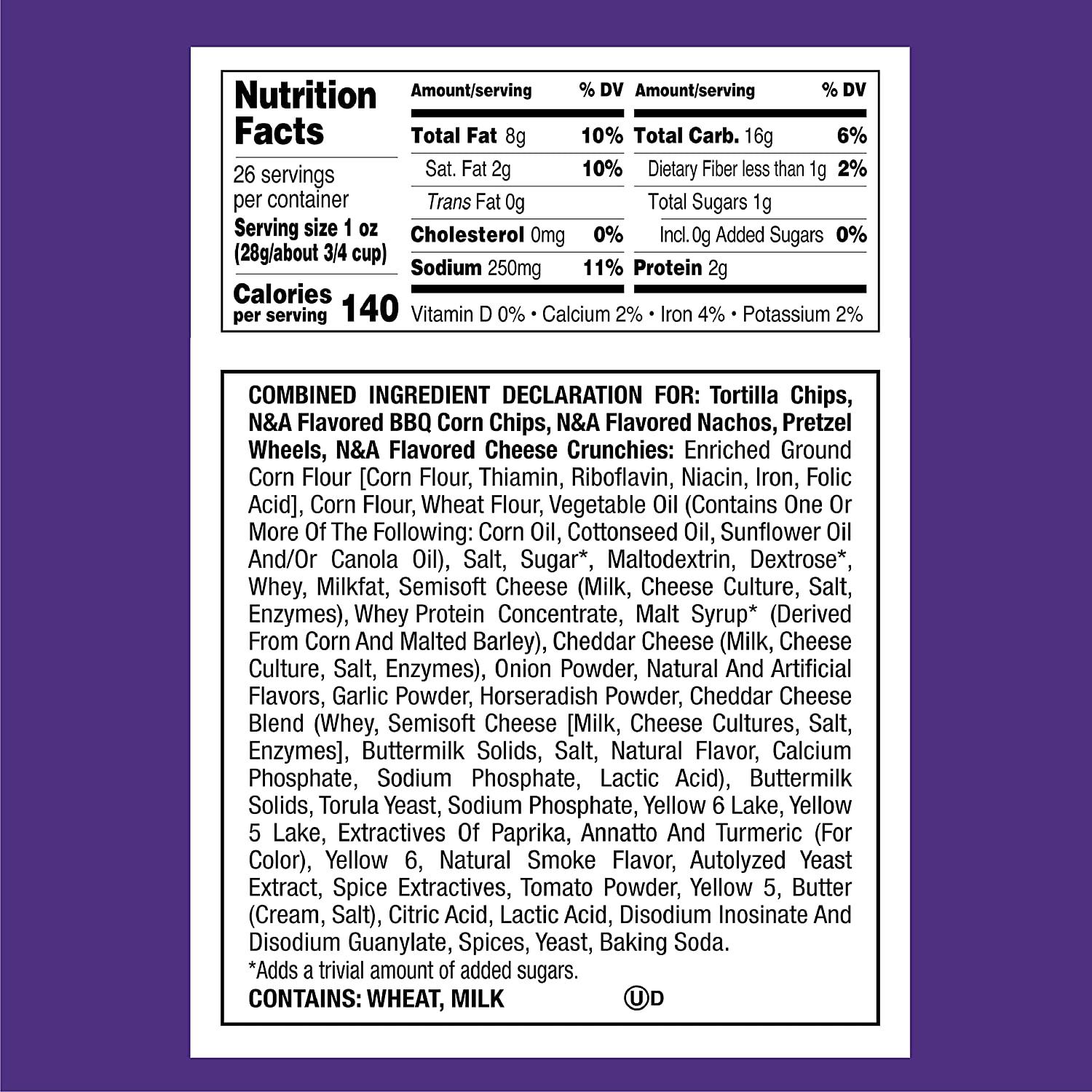 Utz Party Mix 26 Ounce Barrel Tasty Snack Mix Includes Corn