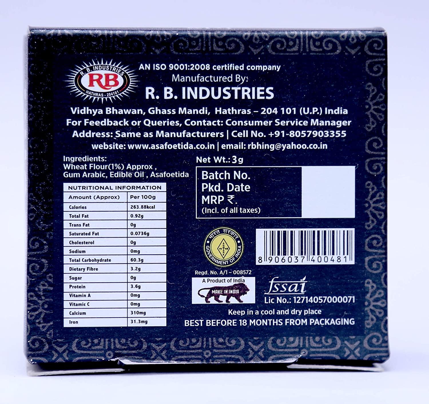 Tota Gold 100 Pure Asafoetida Granules Natural and Vegan Gluten Free Indian Spice 7gm Hing