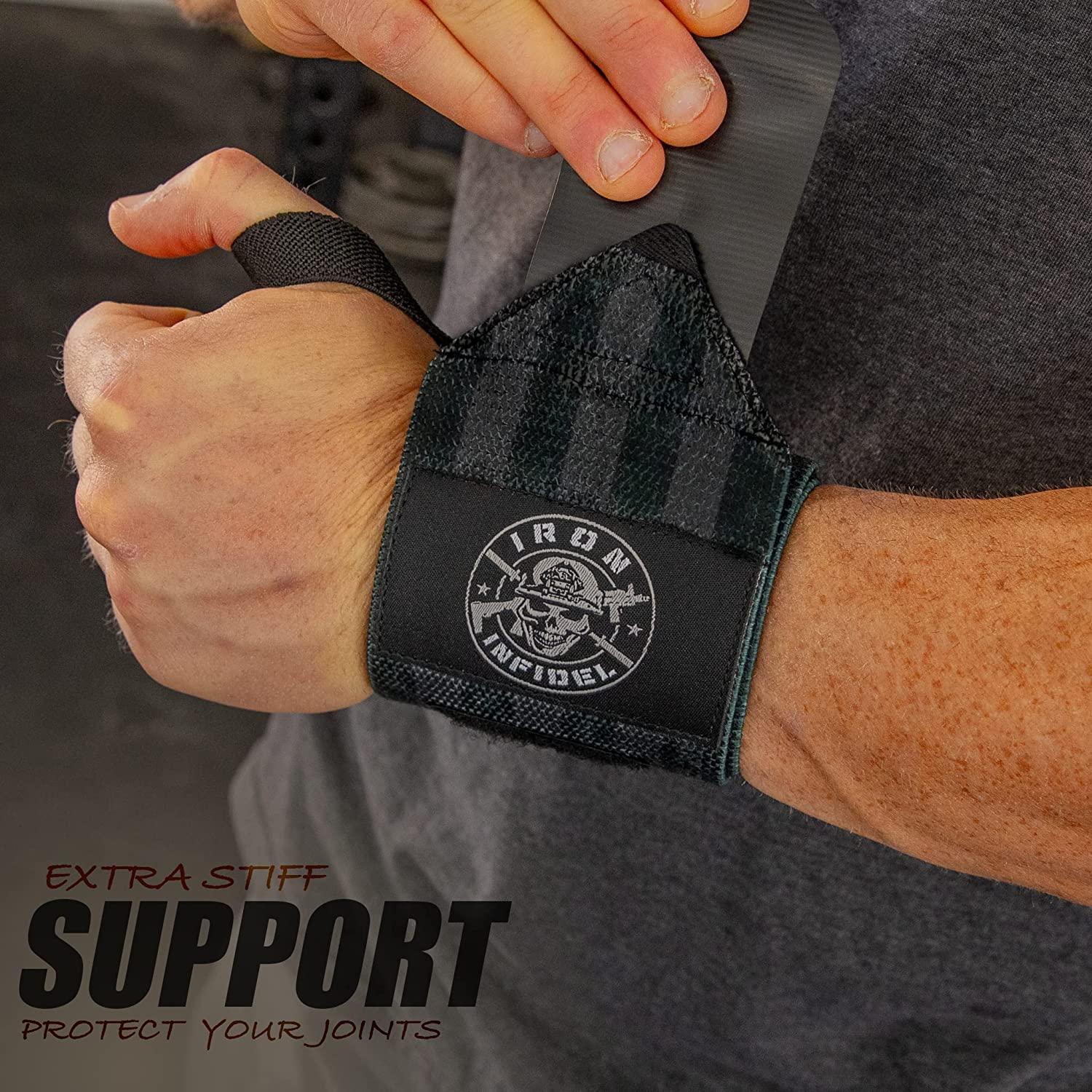 Iron Infidel Weightlifting Wrist Wraps 24" Extra Stiff Heavy Duty