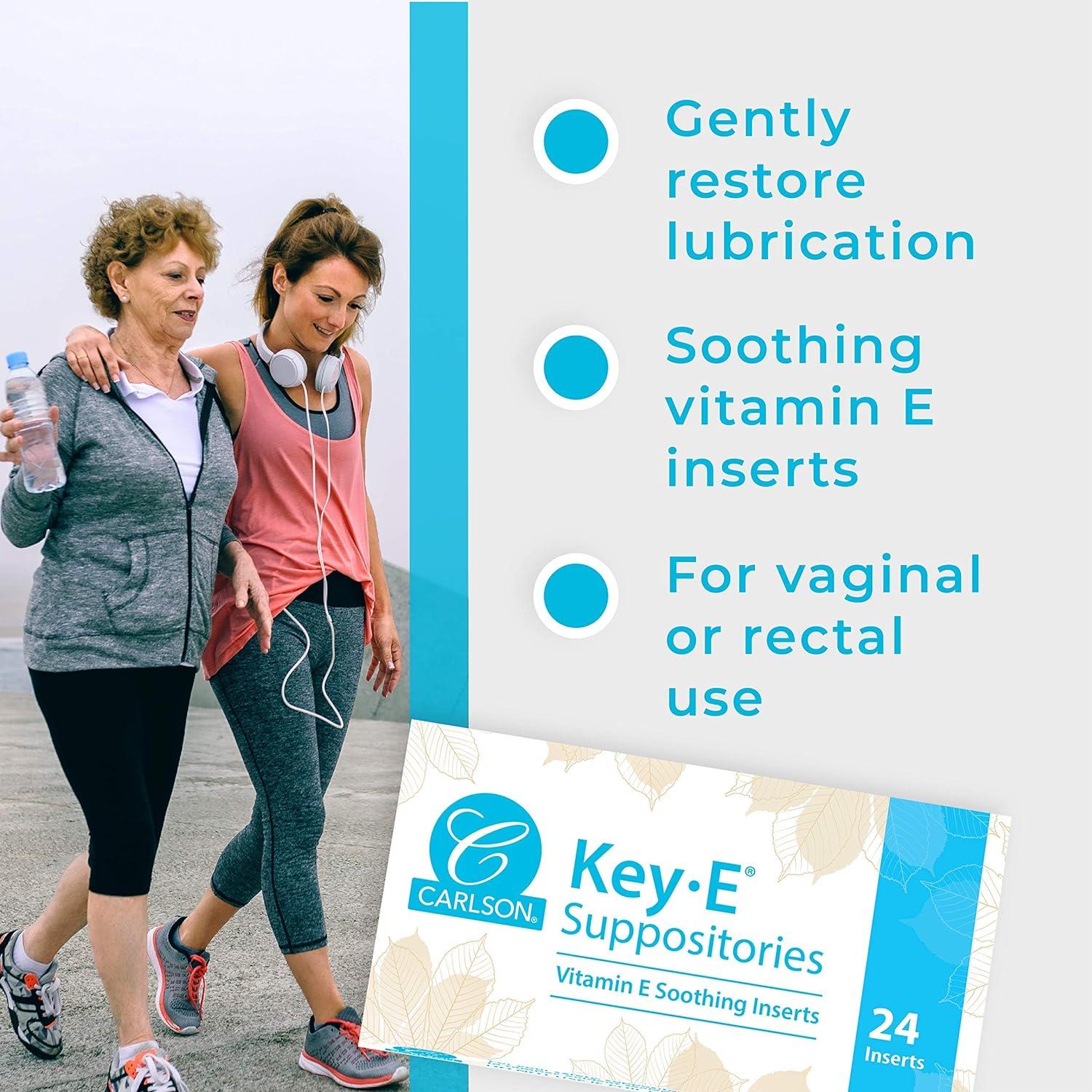 Carlson KeyE Suppositories 30 IU Vitamin E Lubricating Suppository for