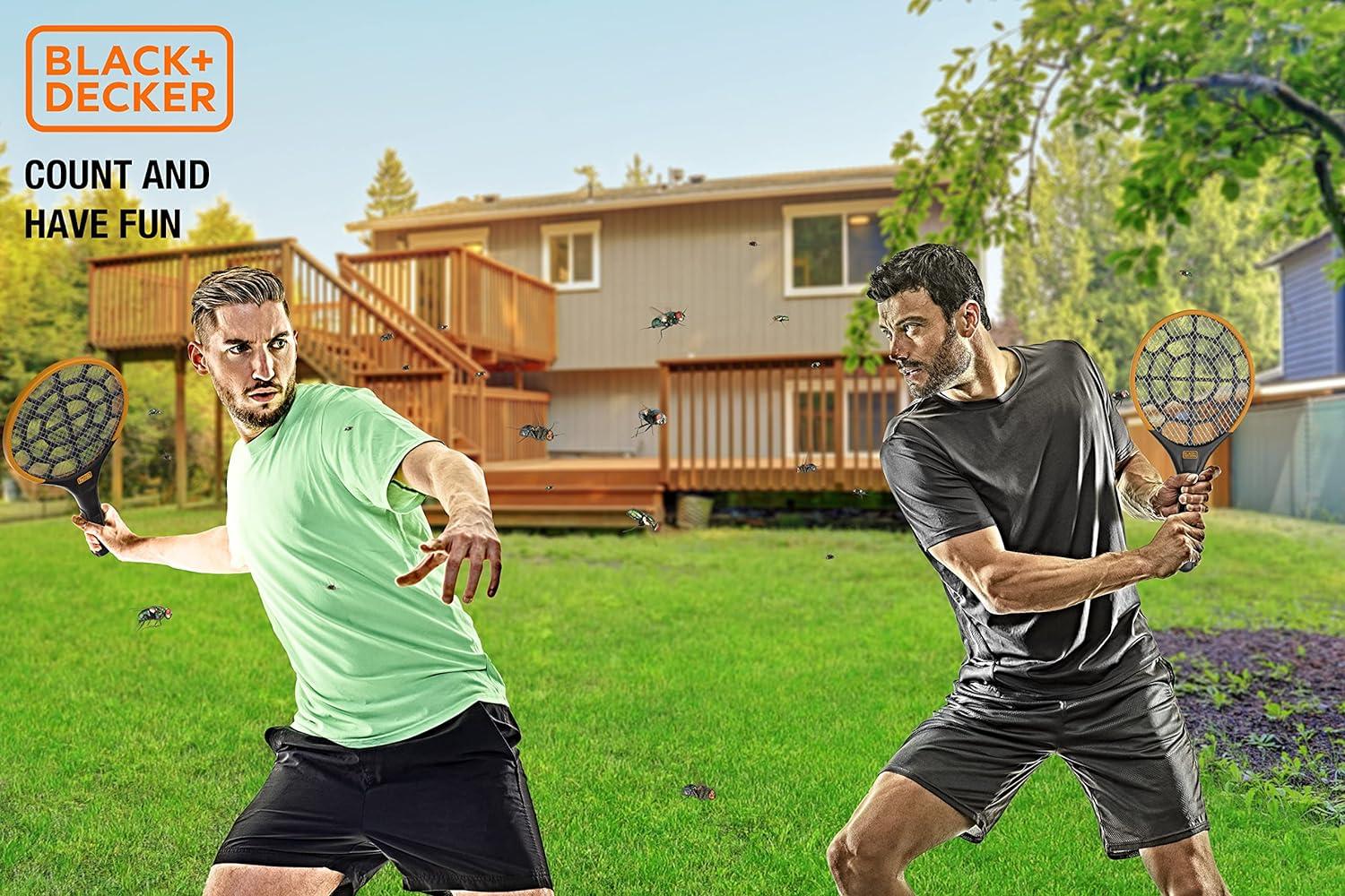 BLACK+DECKER Bug Zapper Fly Swatter Electric Indoor & Outdoor Fly