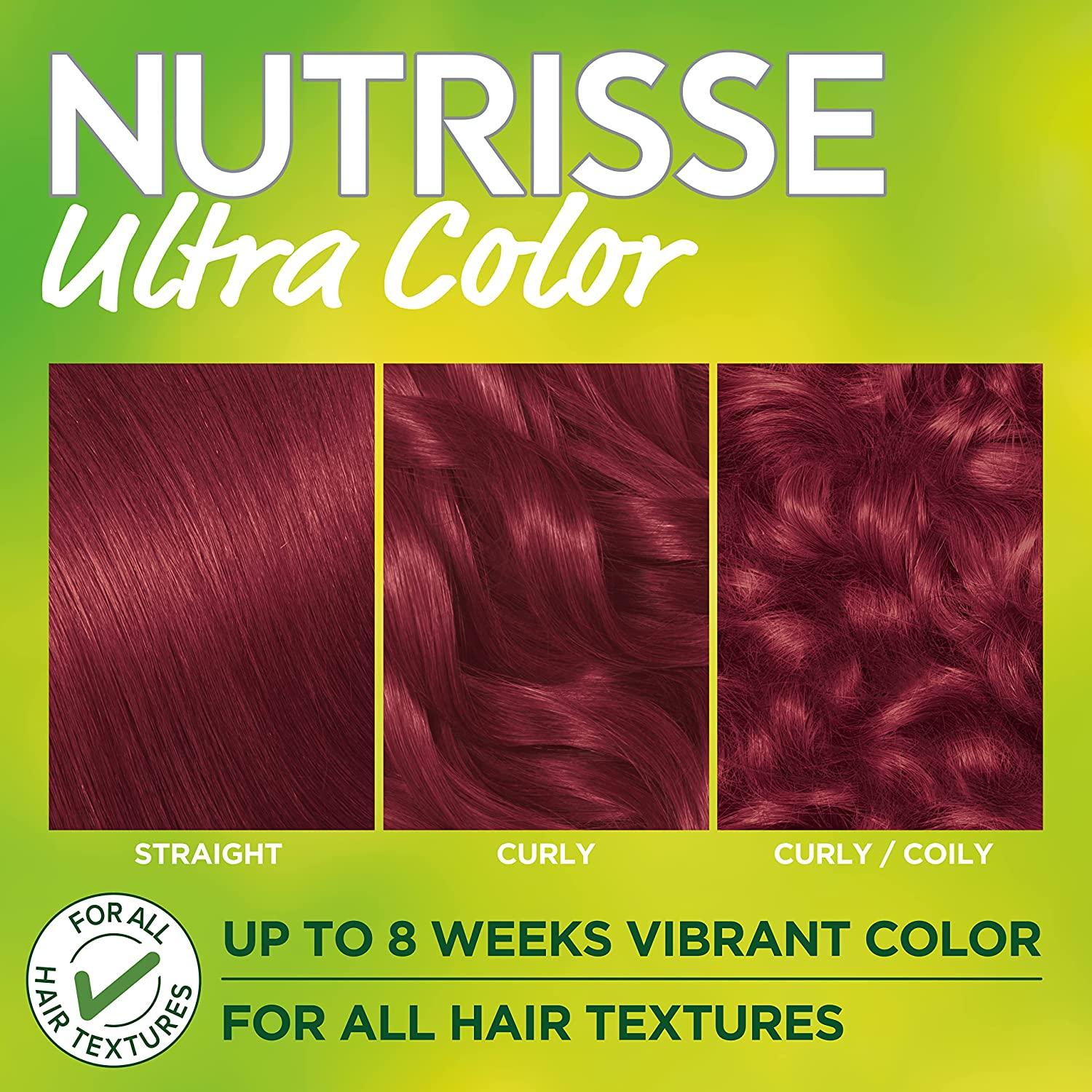 Garnier Hair Color Nutrisse Ultra Color Nourishing Creme R3 Light Intense Auburn Red Hibiscus 