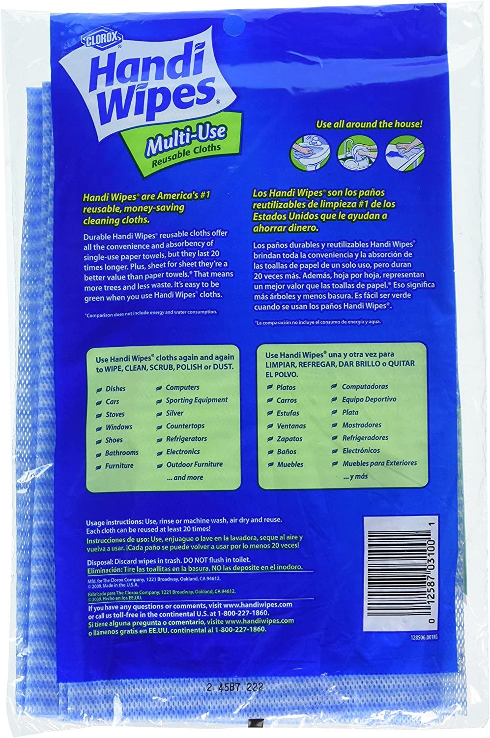 Clorox Handi Wipes MultiUse Reuseable Cloths 6 ct