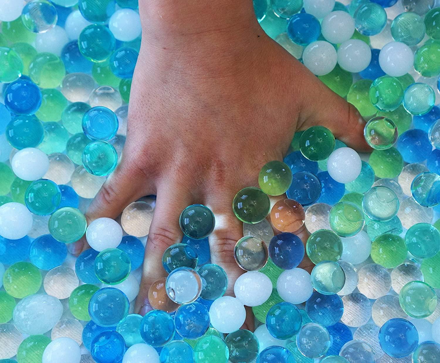 Water Beads Ocean Breeze (8oz Bag Thousands of Beads) 5 Colors - Dew Drops  A Tactile Sensory Beads Experience