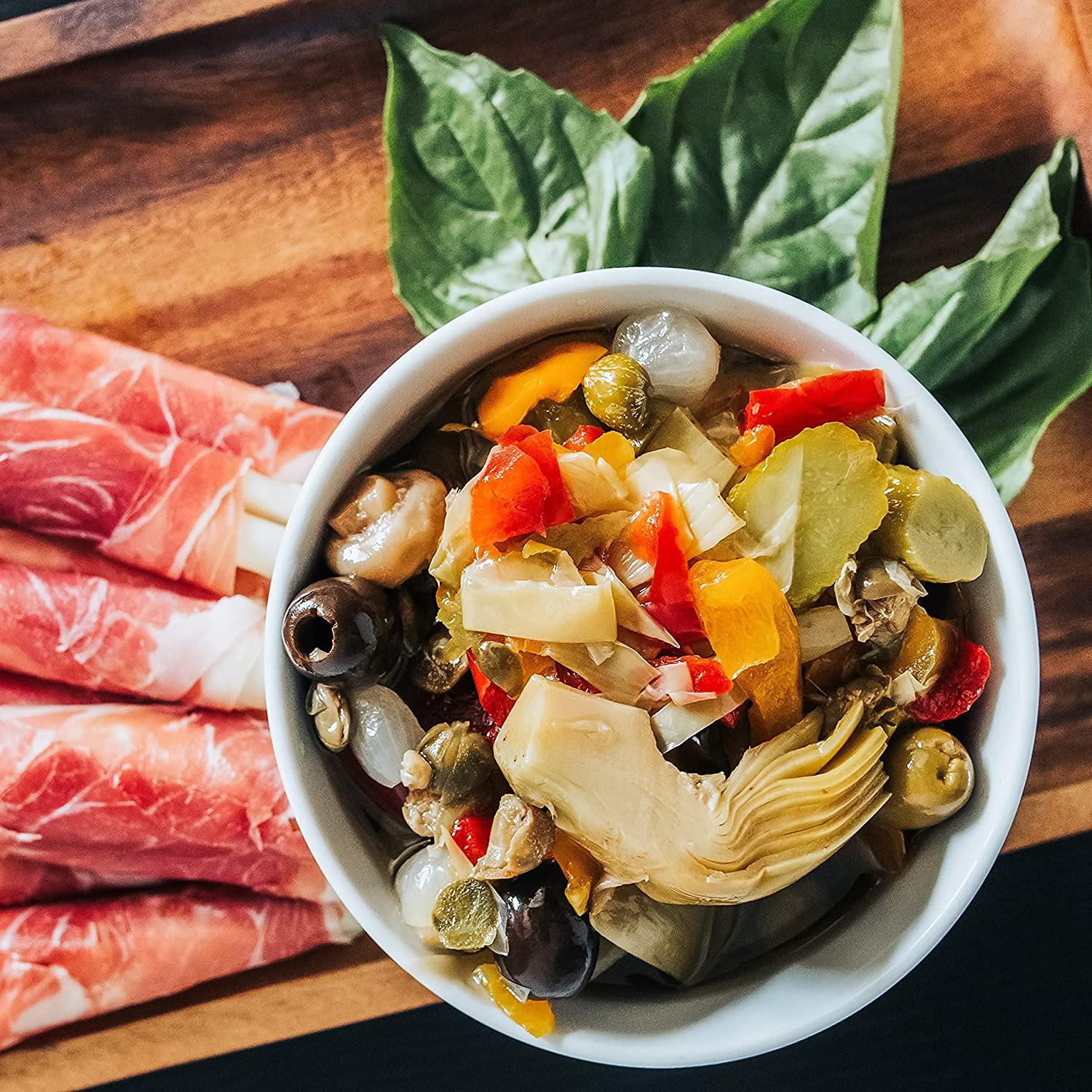 Botticelli Premium Italian Antipasto Jar Pack of 6 Artichoke, Olives, Mushroom For