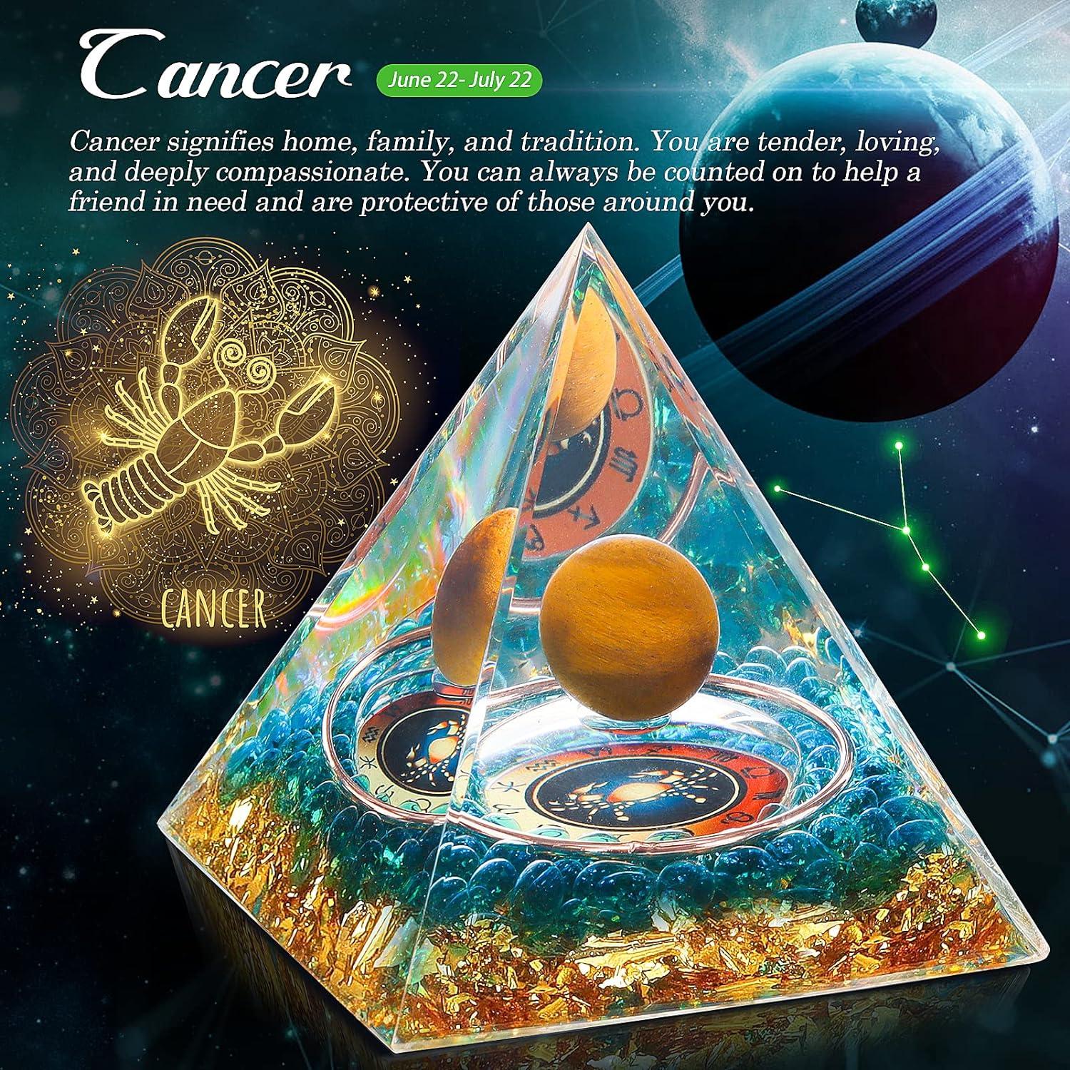 HuiJuKeJi Healing Crystals Cancers Orgonit Pyramid Constellation Gifts