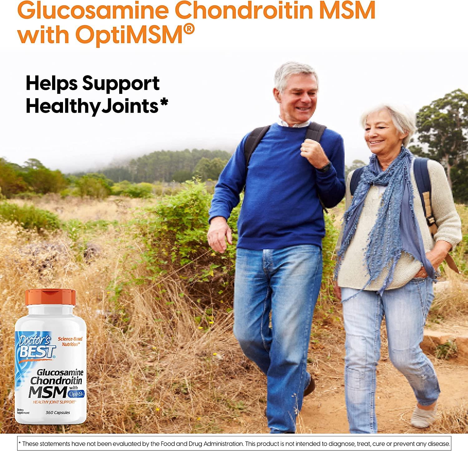 Buy Doctor's Best Glucosamine Chondroitin MSM with OptiMSM 360 Veggie