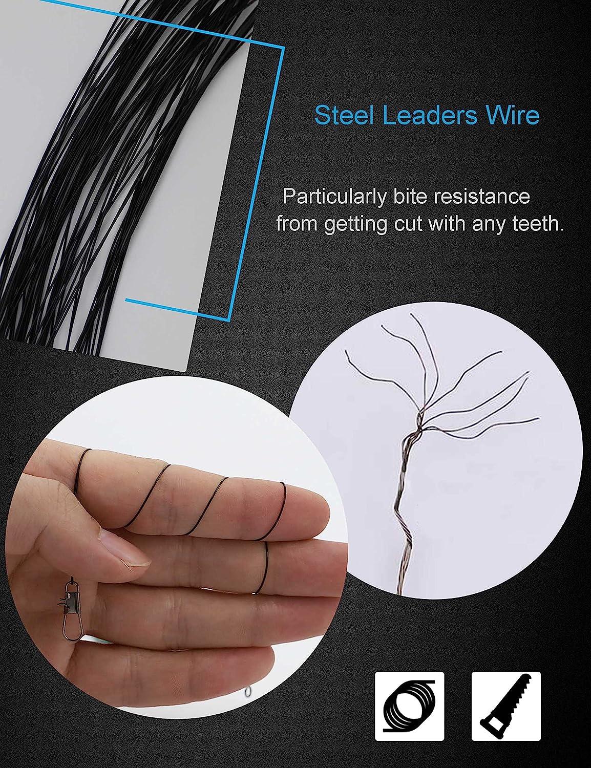 Facikono Steel Leaders Fishing, Saltwater Leaders Wire with Swivels and