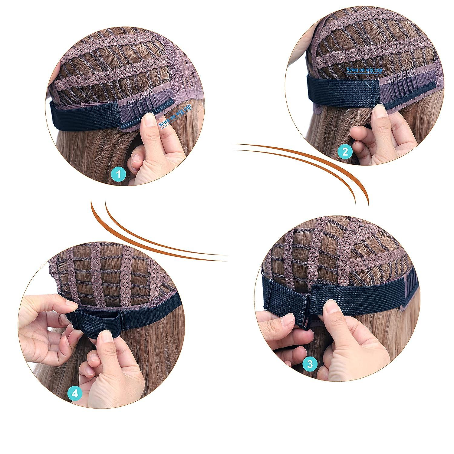Shein 5pcs Elastic Band for Wigs Ajustable High-elastic Sewing Elastic Ribbon 3cm Wide Wig Elastic Band for Making Wig Cap