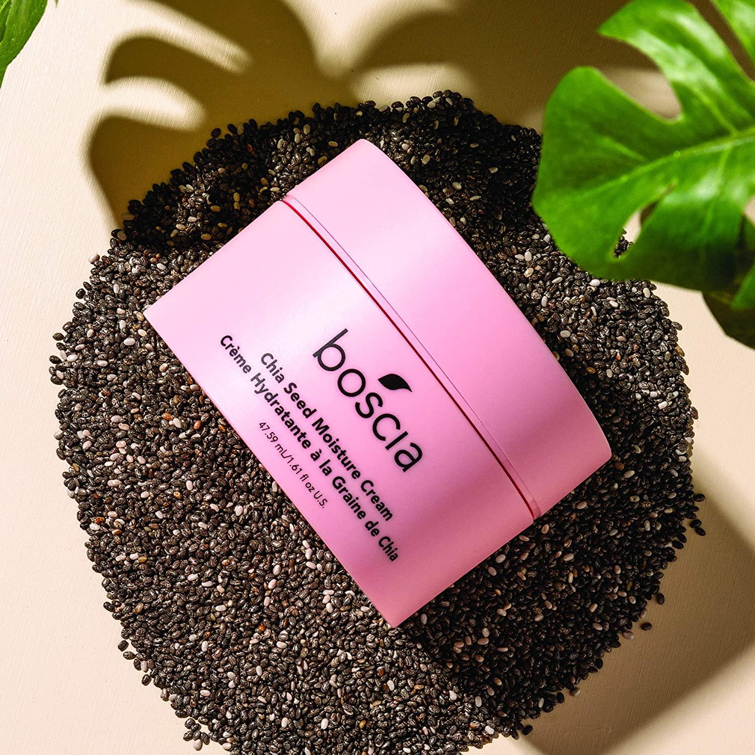 Boscia Chia Seed Moisture Cream Vegan Skincare. Sensitive Skin Face Lotion with Elderberry