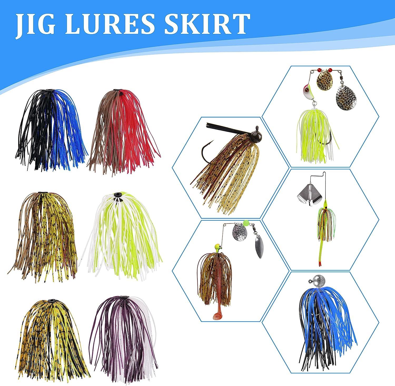 Silicone Jig Skirts Replacement for Fishing Lures, Spinnerbaits