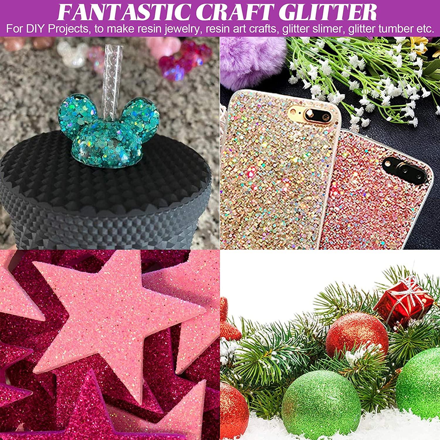 Holographic Chunky Glitter 100g, Mixed Glitter Multi Purpose Chunky Glitter  for Arts & Crafts Festival Decoration Weddings Flowers, Cosmetic Glitter
