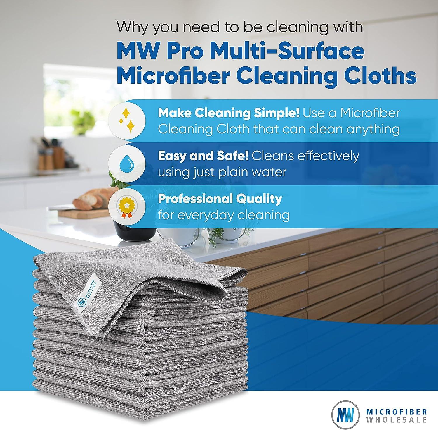 Plain Microfiber Cleaning Cloth Towel No-scratch Car Polishing