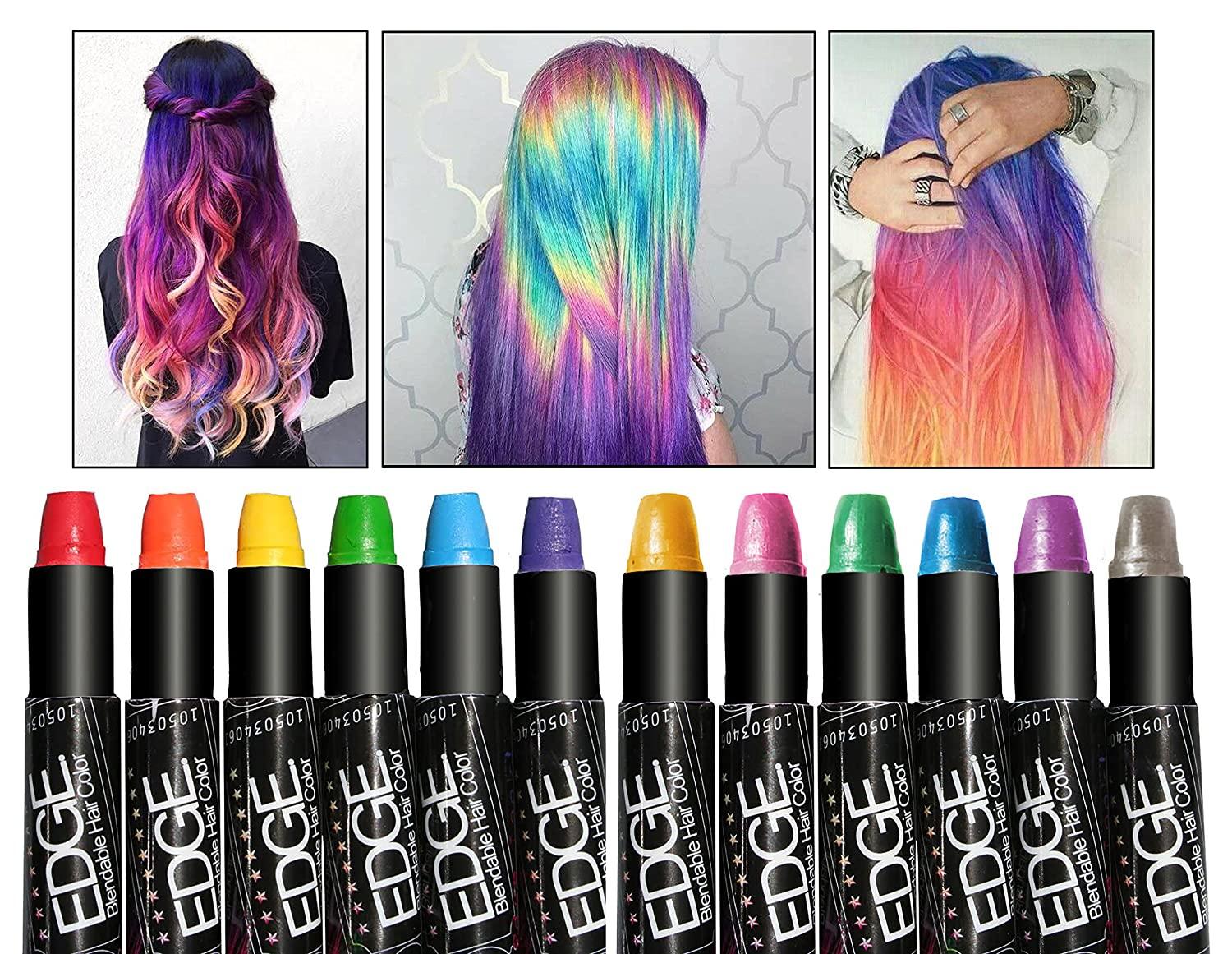 Kids Hair Chalk - JUMBO HAIR CHALK PENS - RAINBOW - Washable Hair Color  Safe For Kids And Teen - 200% MORE COLOR PER PEN - SCENTED - For Party,  Girls Gift,