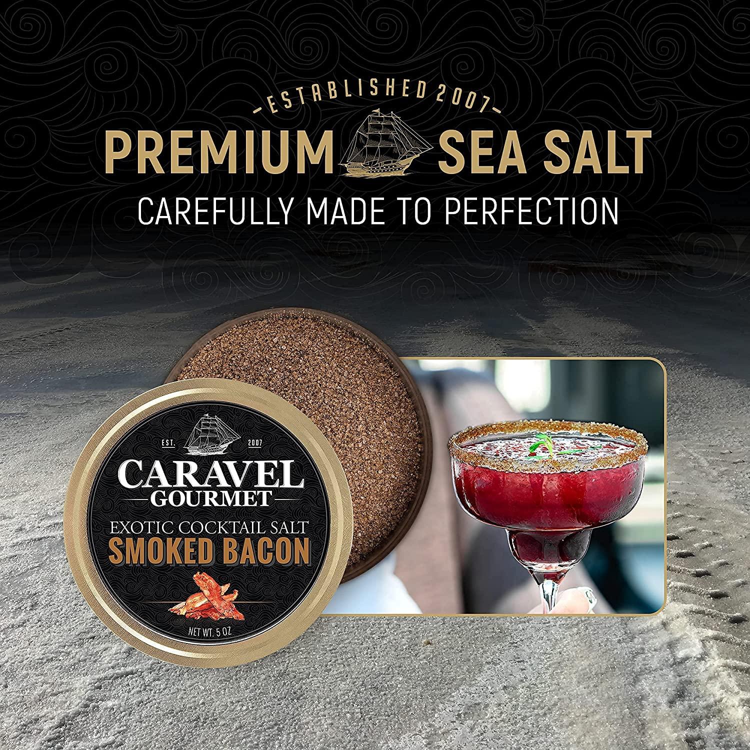 Caravel Gourmet Smoked Bacon Cocktail Salt 5oz - All Natural Bacon Salt ...