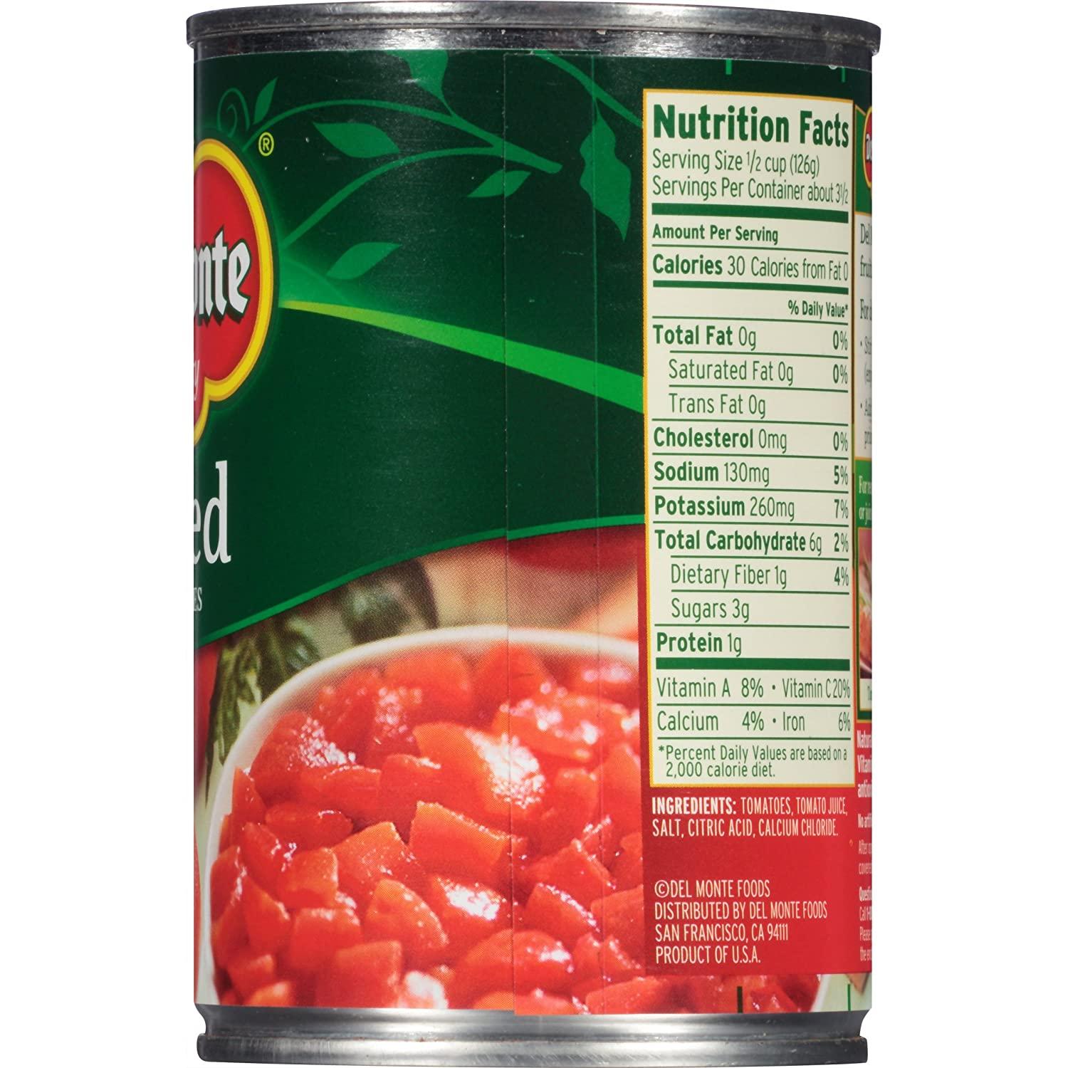 Del Monte Canned Diced Tomatoes with Natural Sea Salt, 14.5 Ounce (Pack