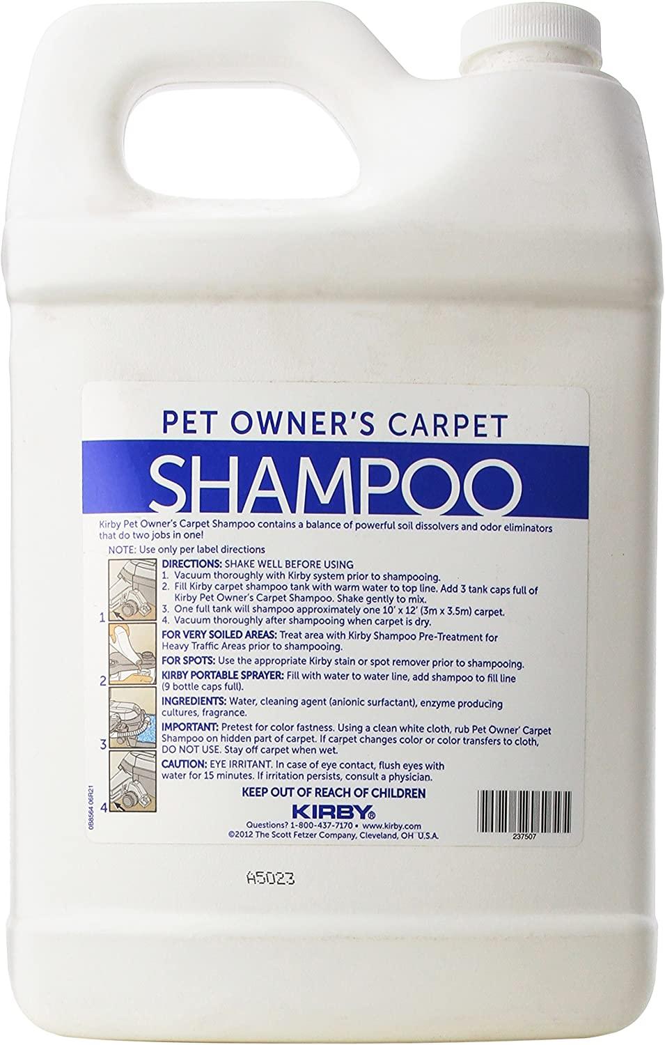 Kirby Pet Owners Foaming Carpet Shampoo, White, 128 Fl Oz