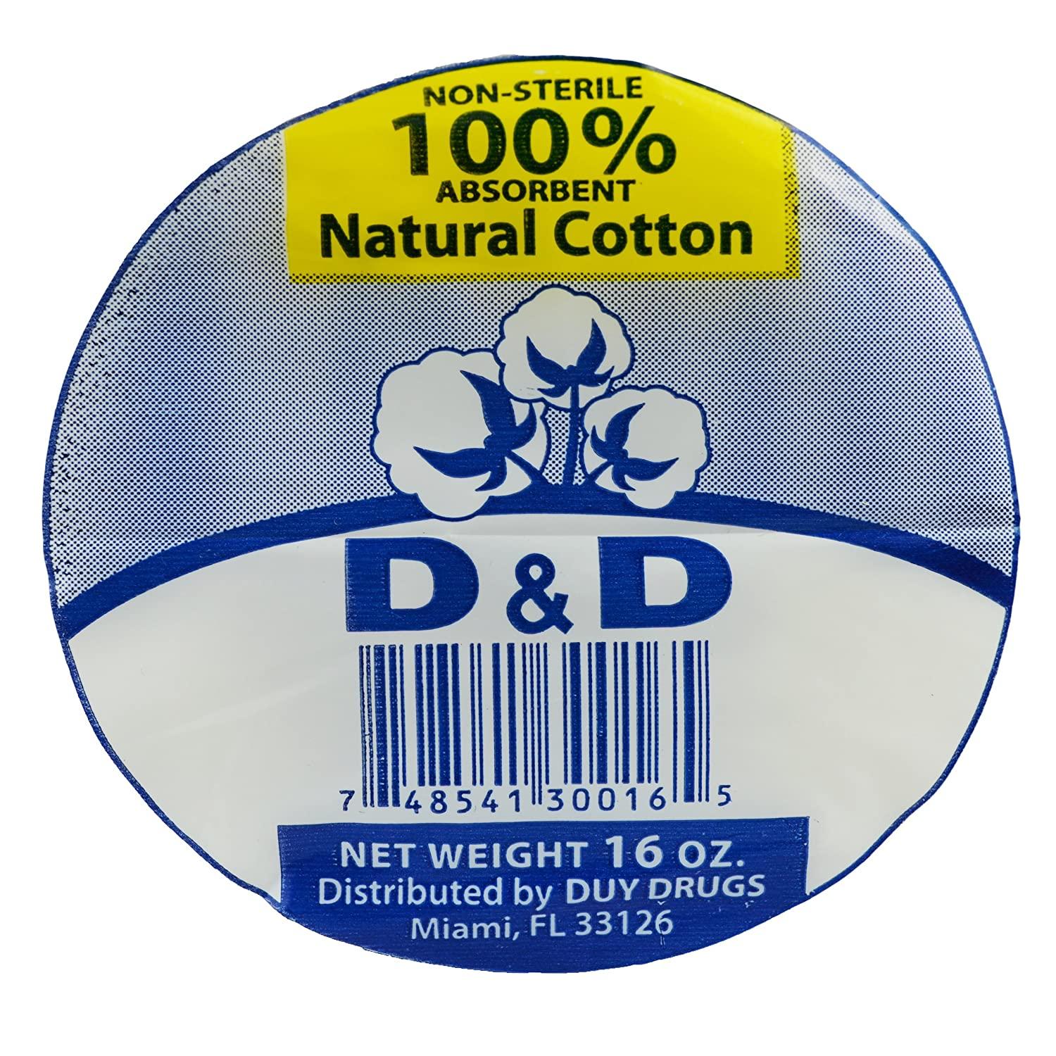 Cotton Roll 100% Absorbent Non-Sterile Natural Corrton 16oz