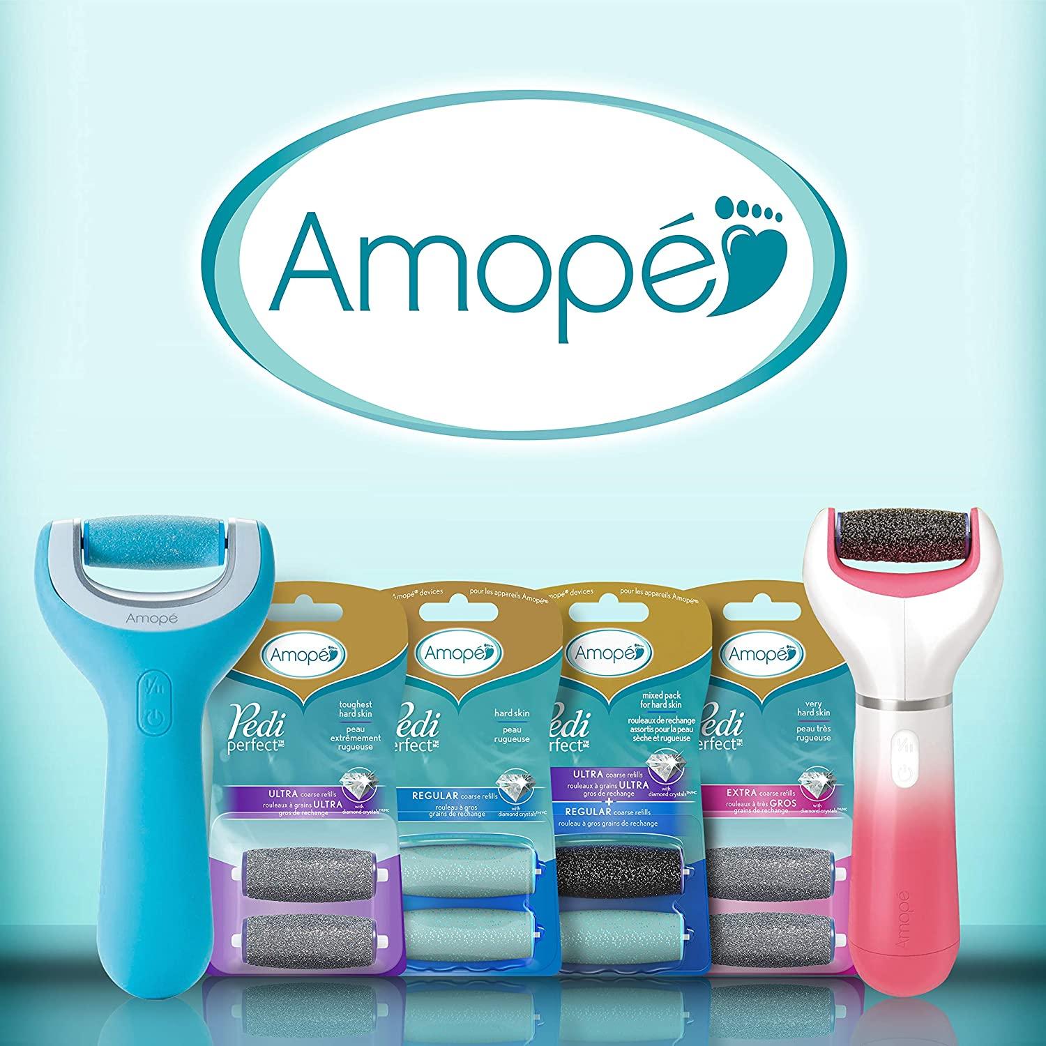 Amope Pedi Perfect ELECTRONIC FOOT FILE with EXTRA COARSE ROLLER HEAD  Battery