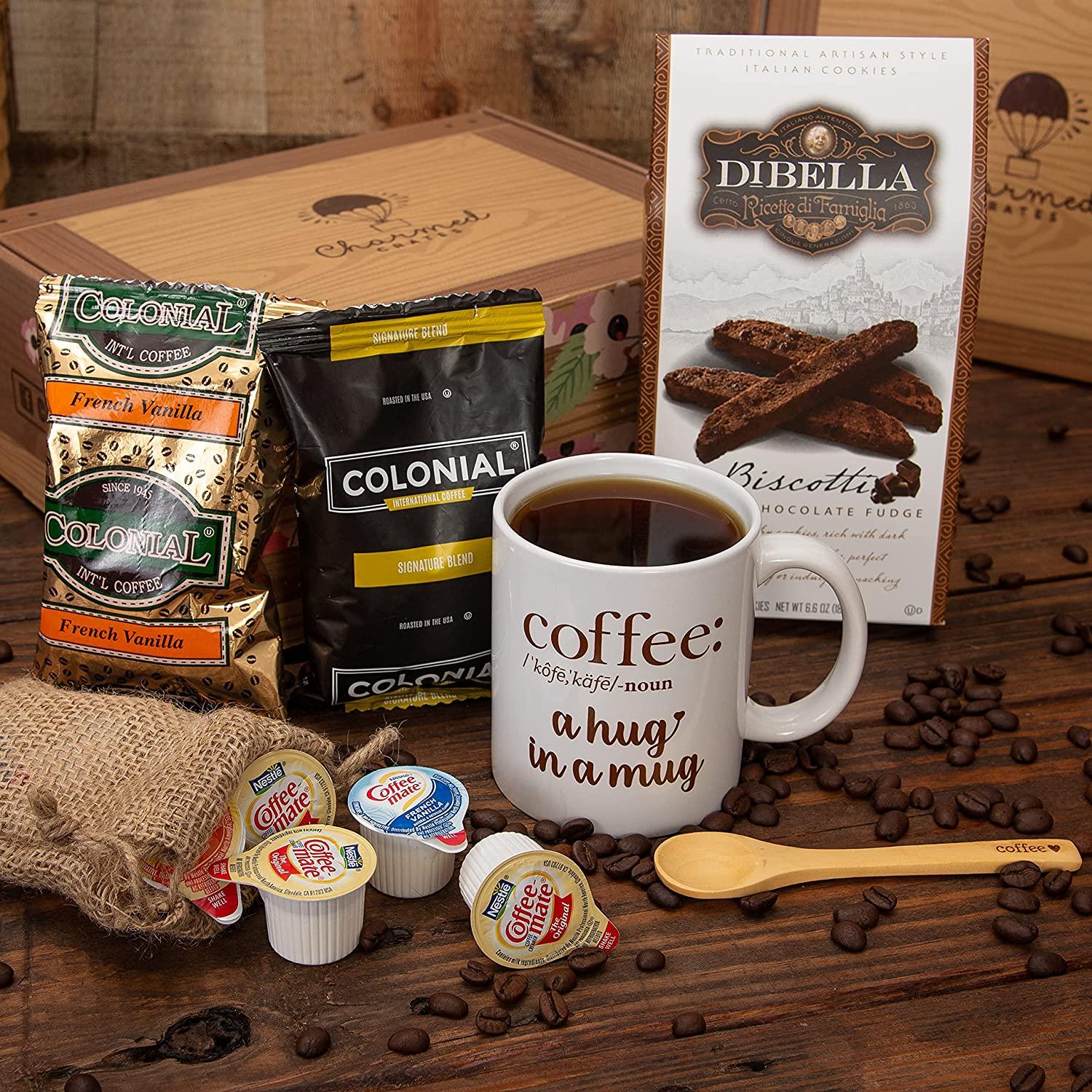Gifts for Coffee Lovers  Coffee gift basket, Coffee gifts, Coffee