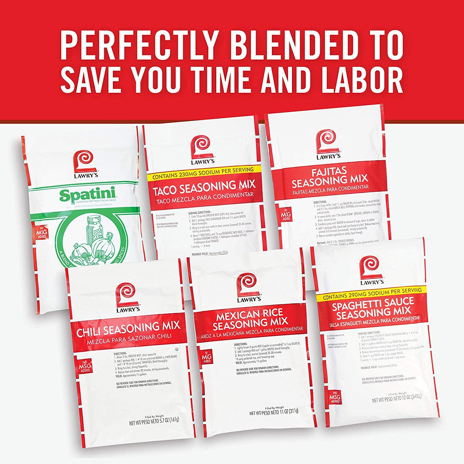 Lawry's Mexican Rice Seasoning Mix 11 oz Authentic Blend for Flavorful Rice Dishes