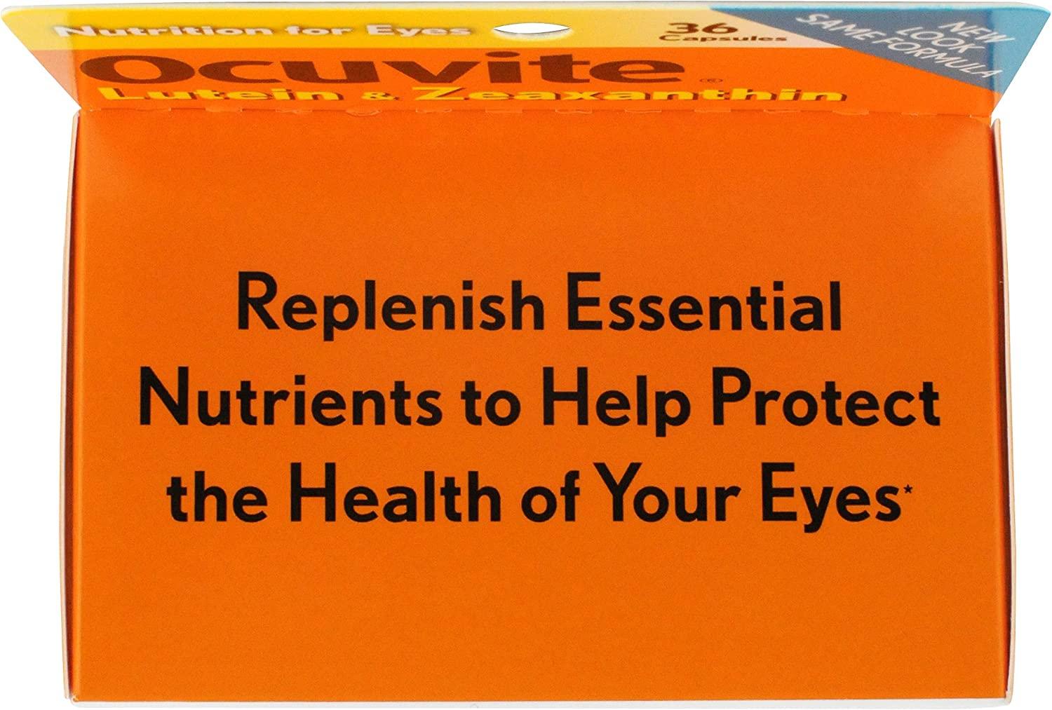 Bausch + Lomb Ocuvite Lutein Capsules, 36 Count Bottle (Pack of 2)