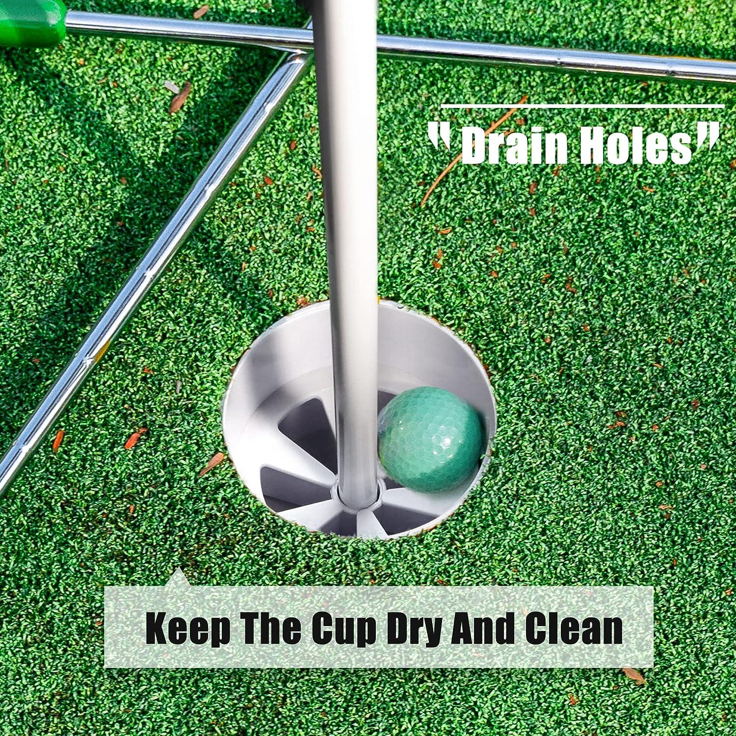 Anley 6 Ft Height Golf Flagsticks with Putting Cup Set Golf Pin Flag