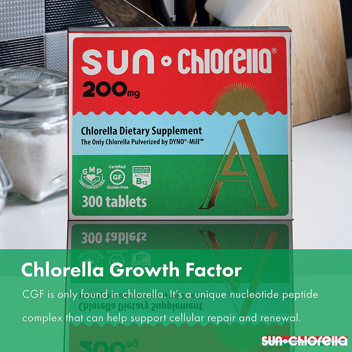 SUN CHLORELLA Chlorella Supplement VitaminEnriched and Vegan