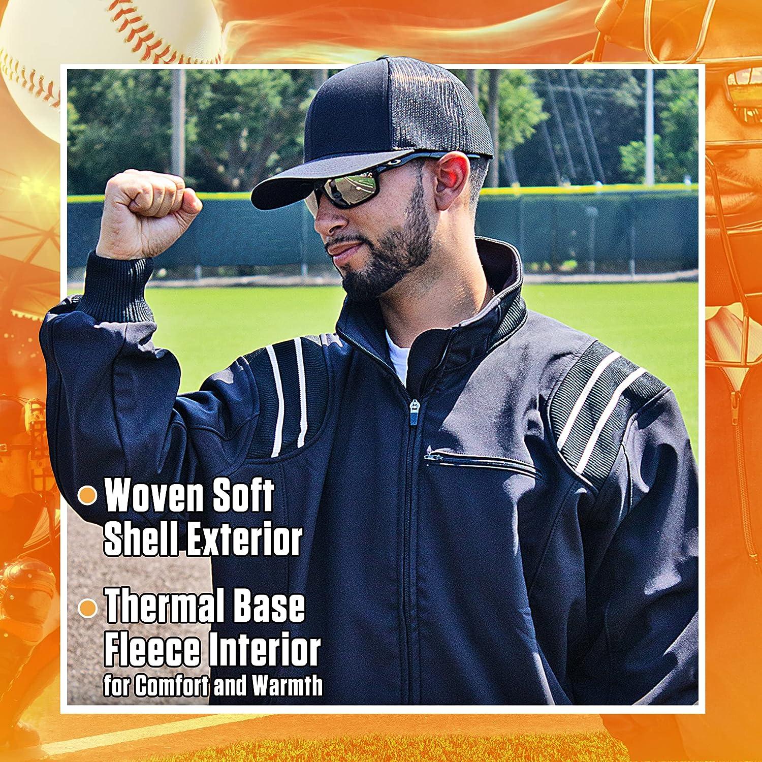 3N2 Men's Umpire Coldstrike Full Zip Cold Weather Jacket Black/White