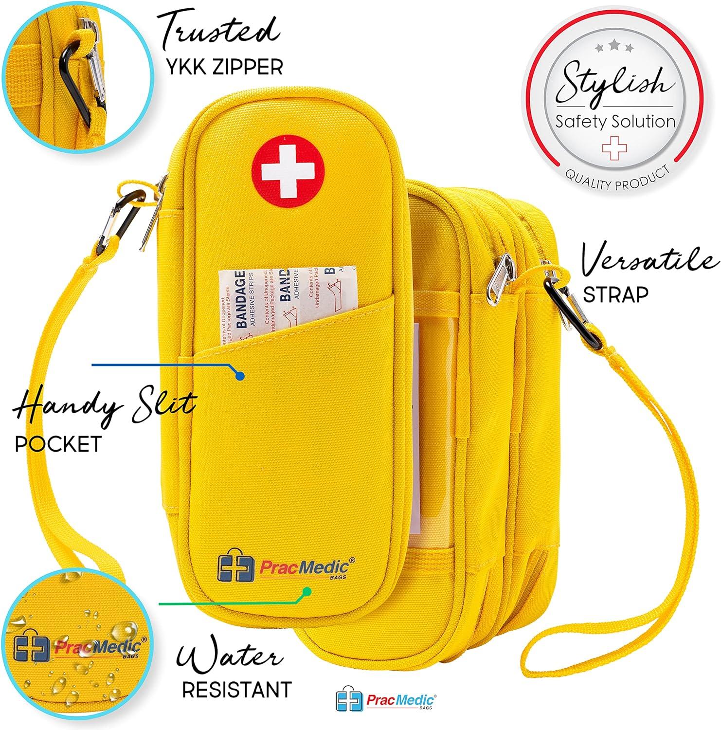 PracMedic Bags Epipen Carry Case Medicine Bag for Traveling 2 Tier