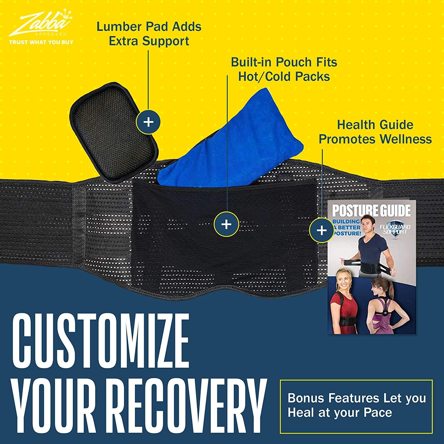 FlexGuard Support Back Brace Compression Lower Back Brace for Pain