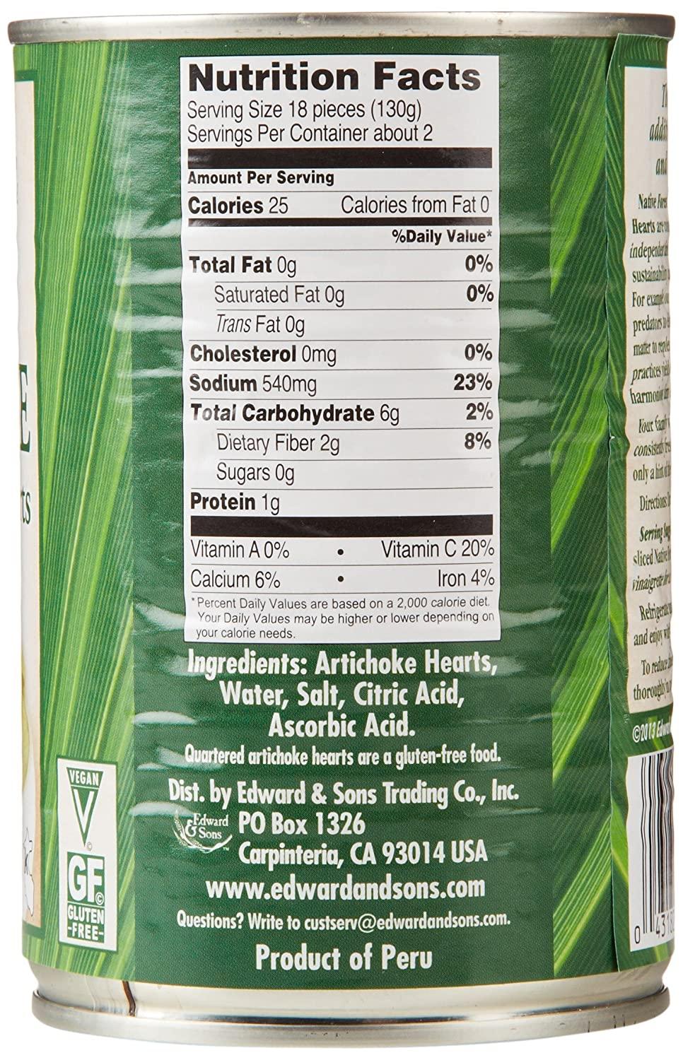 Native Forest Artichoke Hearts, Quartered, 14 Ounces