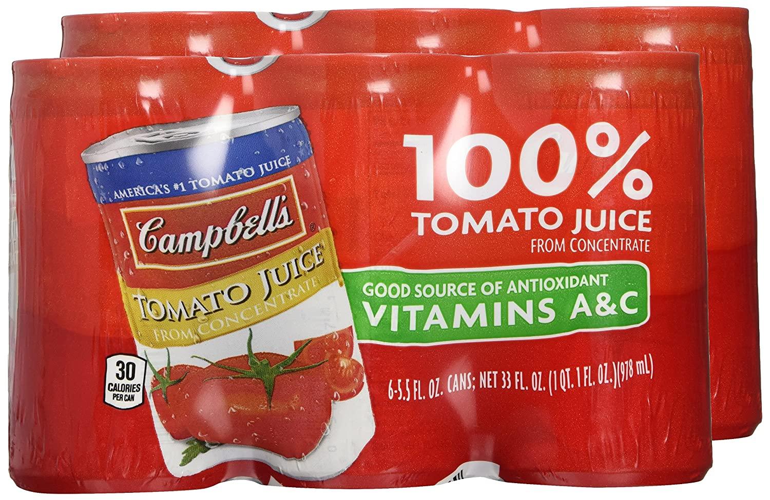 CAMPBELL'S TOMATO JUICE 6 5.5oz 2 pack