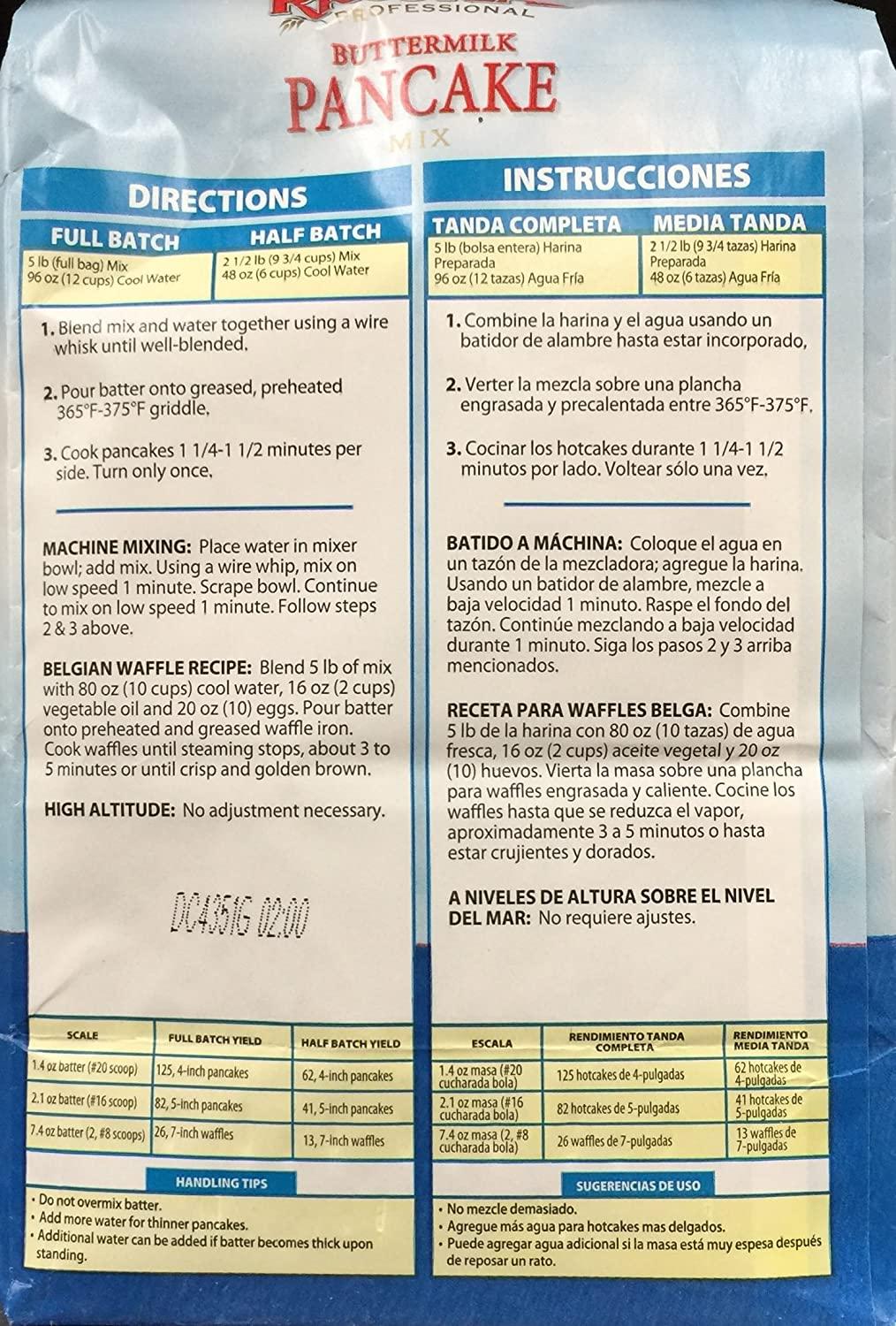 Krusteaz Buttermilk Pancake Mix 5 lb Restaurant Quality Just Add