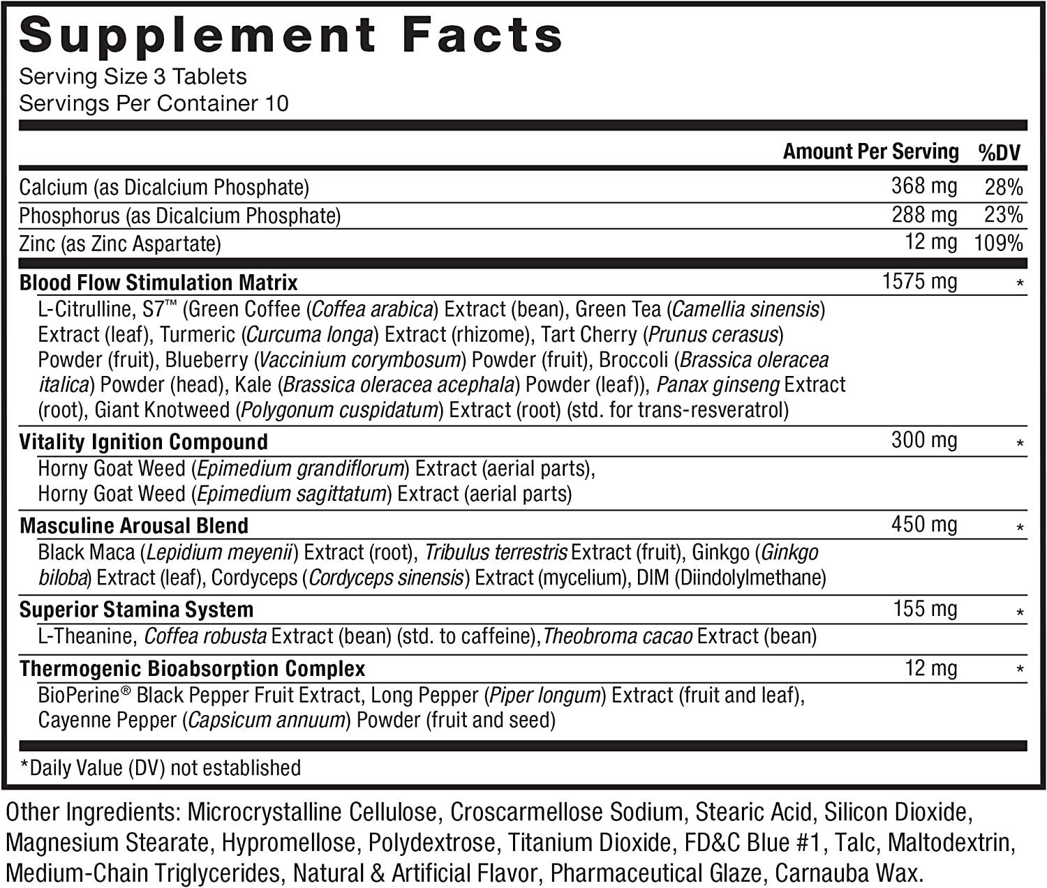 Score! XXL, 3Pack, Nitric Oxide Booster Supplement for Men with L