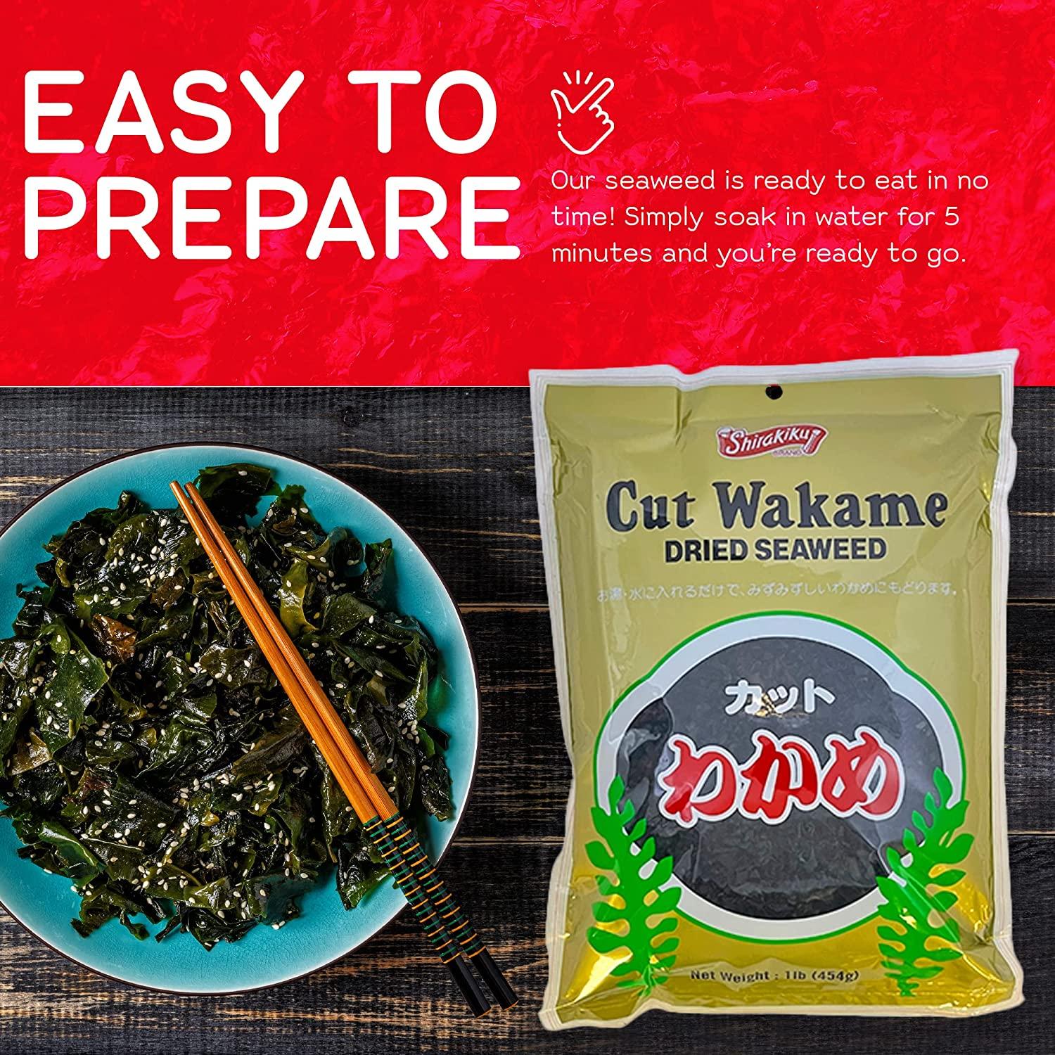 Shirakiku Cut Wakame Dried Seaweed Dry Seaweed, Organic Seaweed, Sea