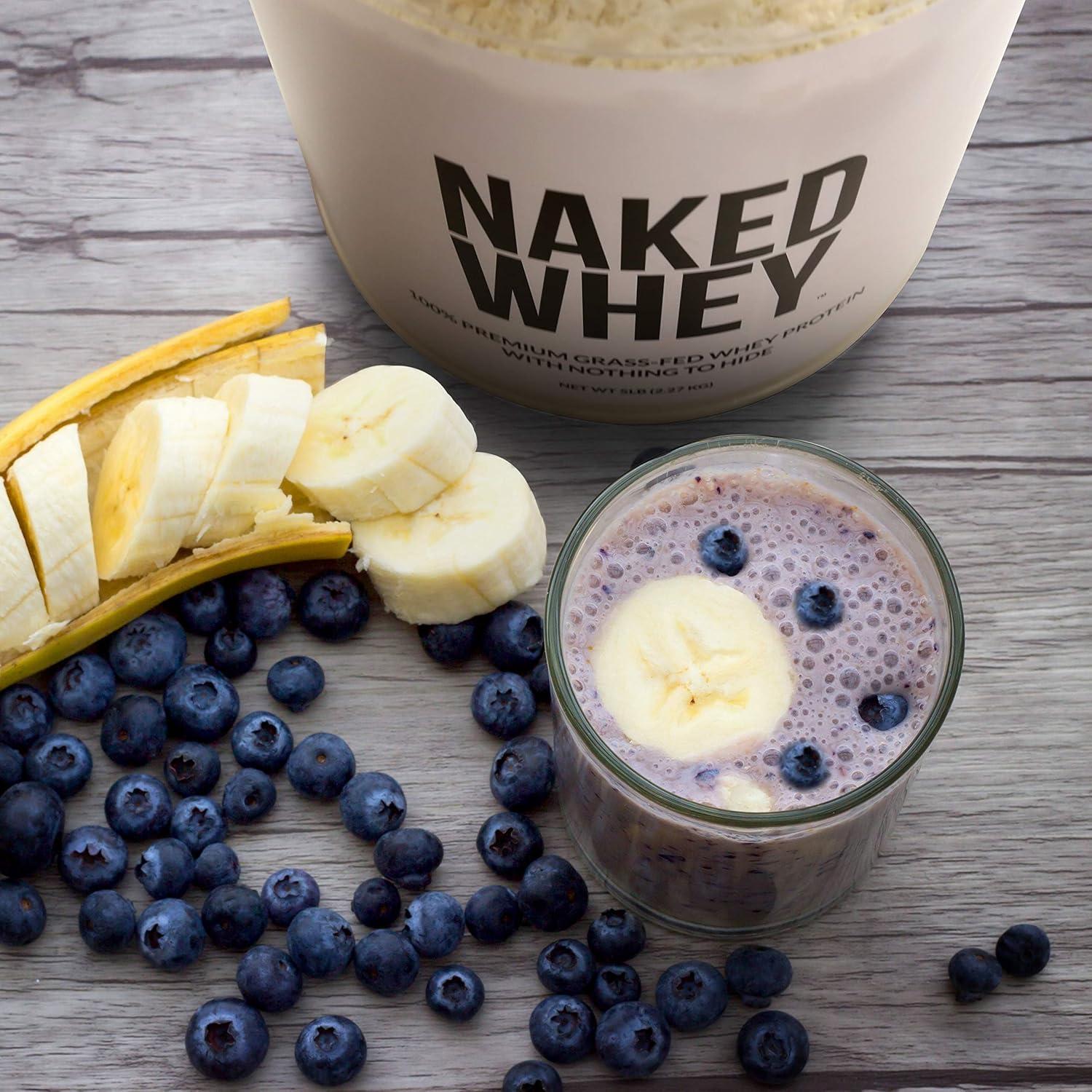 NAKED Whey Protein Supplement Powder, Chocolate, GMO Free