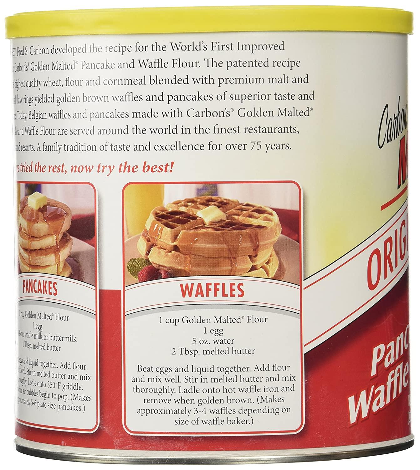 Golden Malted Waffle and Pancake Flour Original 33 Oz Can Pack of 1