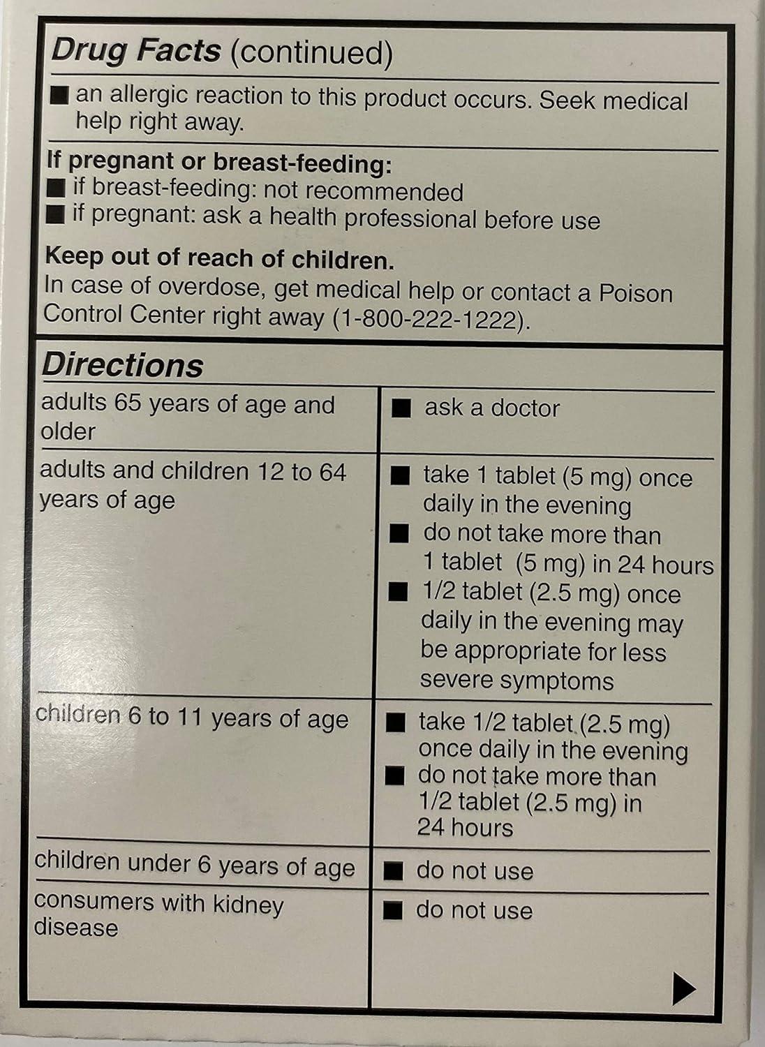 Camber Consumer Care Levocetirizine Dihydrochloride 5mg Antihistamine