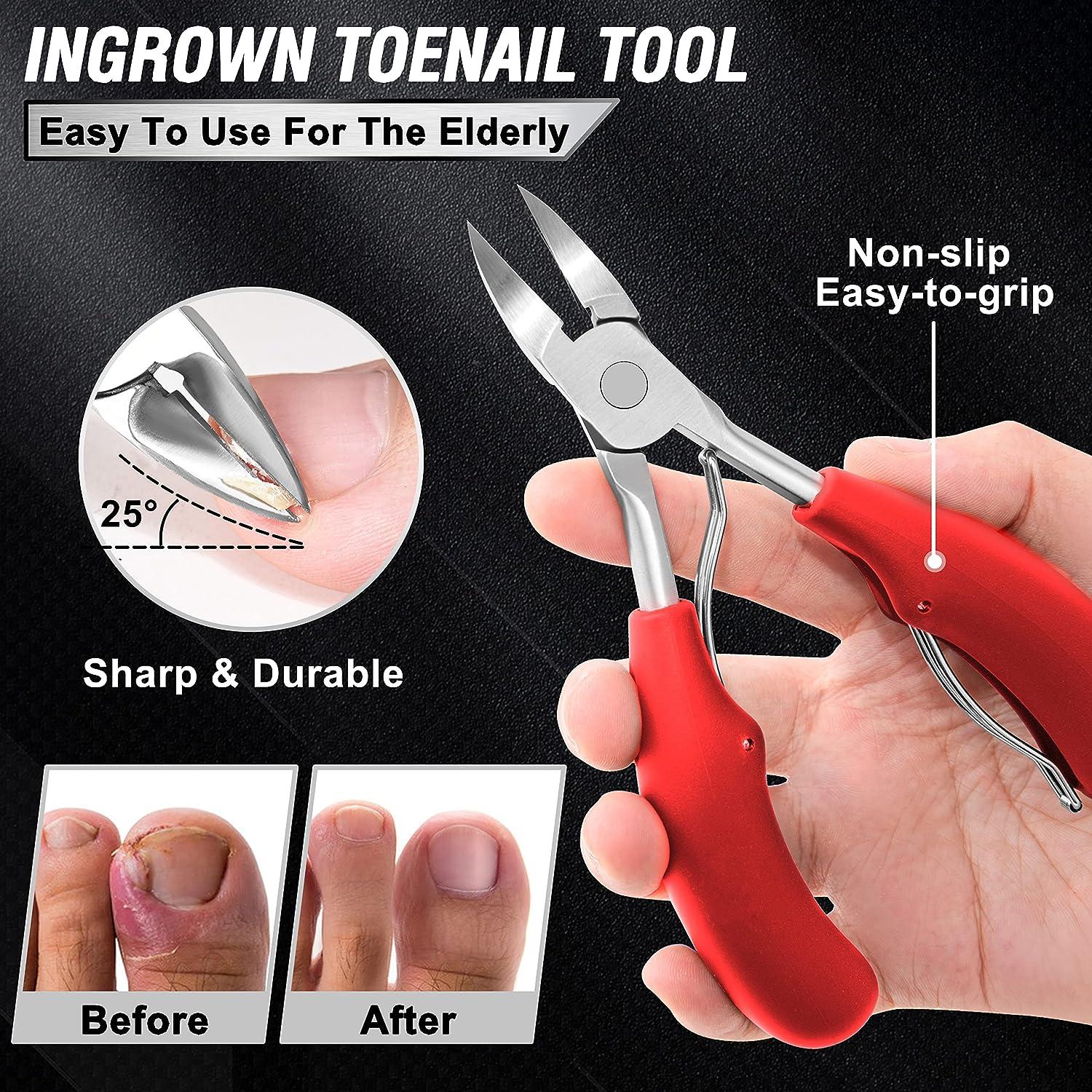 Toenail Clippers for Thick Nails, Nail Clippers for Thick Large Nails &  Ingrown Toenails Podiatrist Toenail Clippers Kits for Adult/Seniors/Men and