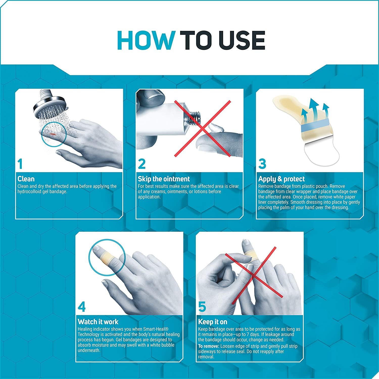 Care Science Fast Healing Hydrocolloid Gel Bandages Assorted Sizes 16